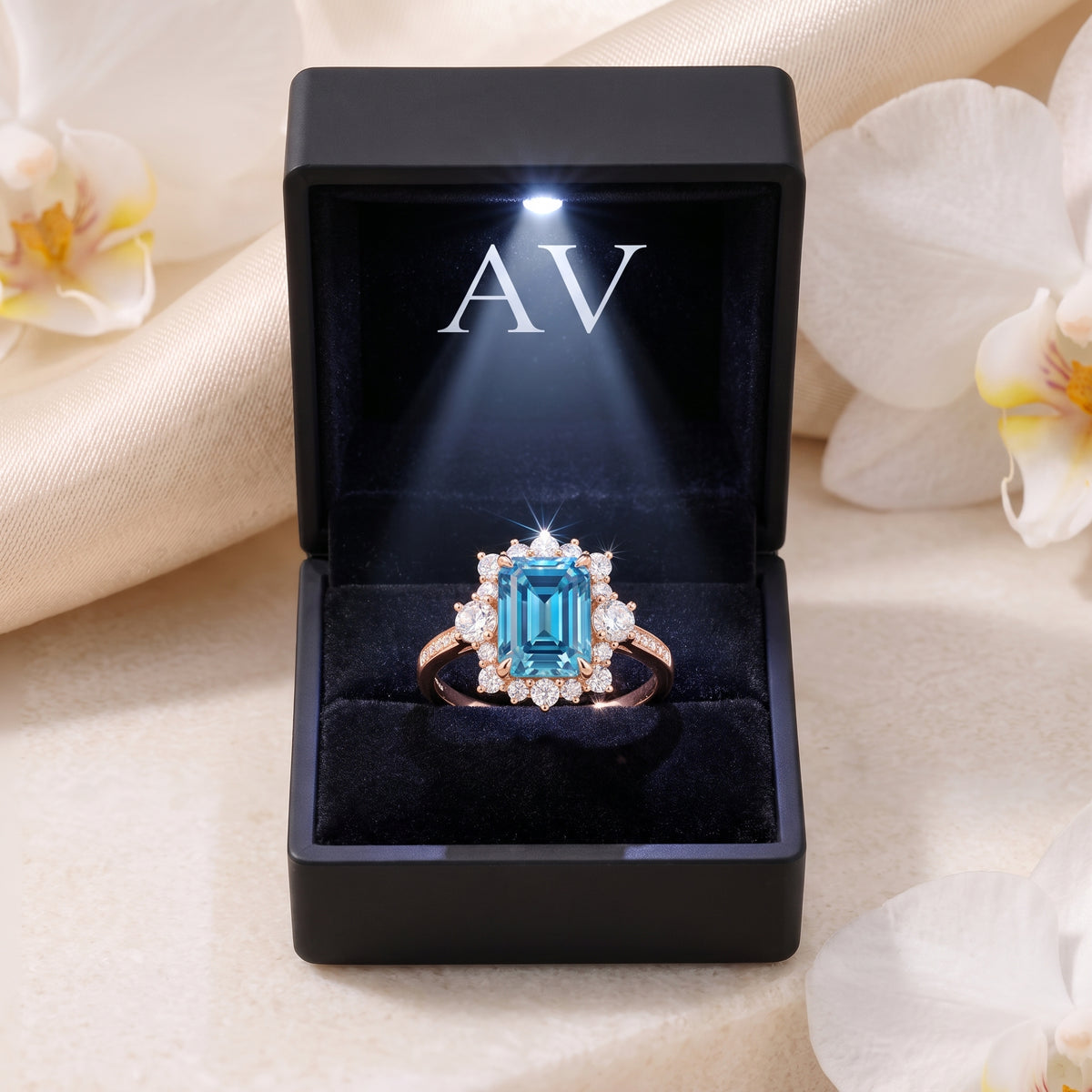 AI0010-EME-2CT-PAVE-SOLIT - Premium LED Gift Box Presentation
