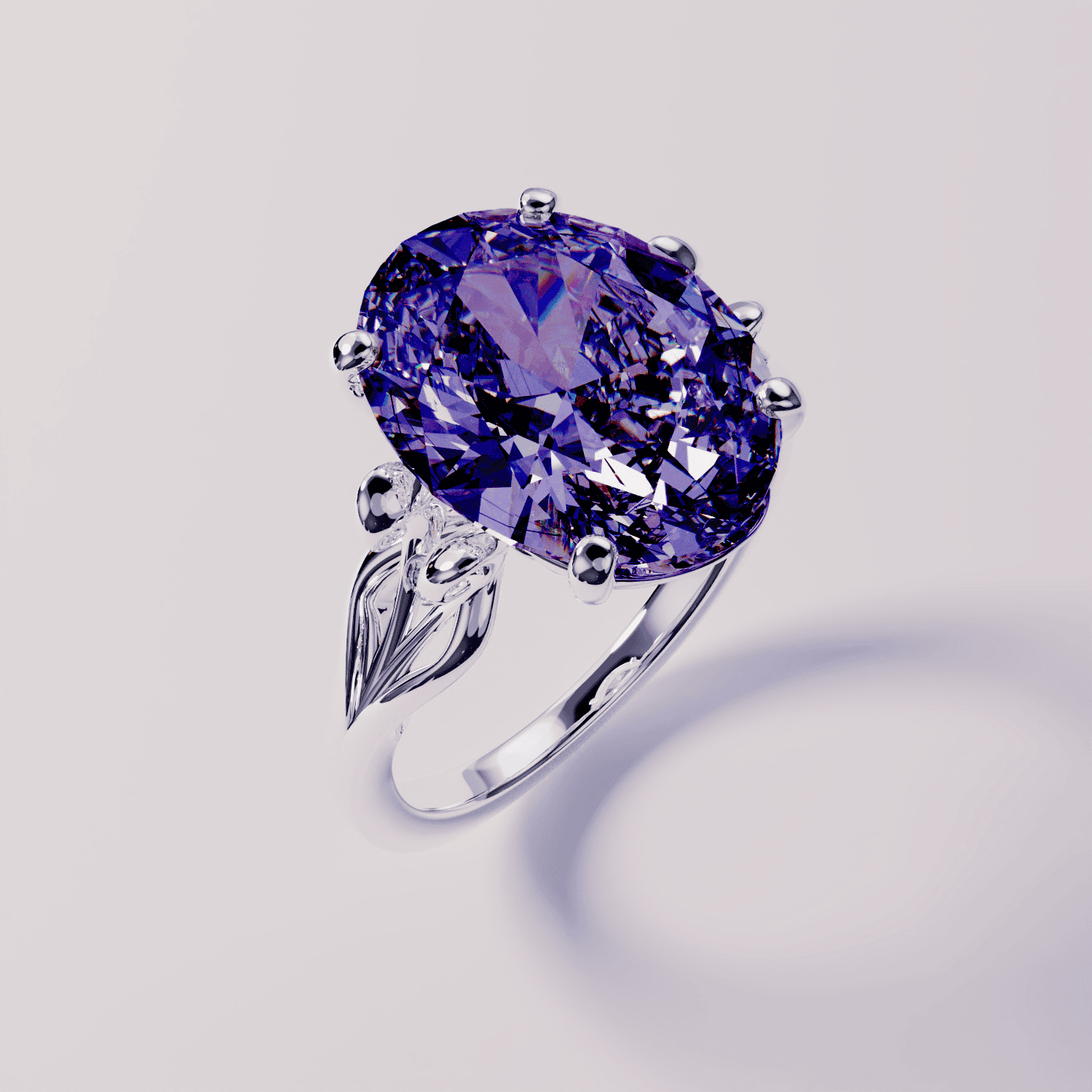 June Alexandrite Birthstone Ring - S925 Sterling Silver