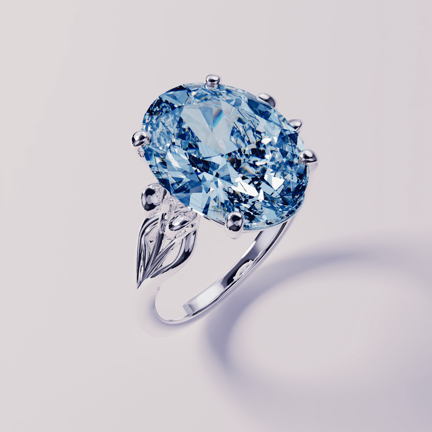 März Aquamarin Geburtsstein Ring - S925 Sterling Silber