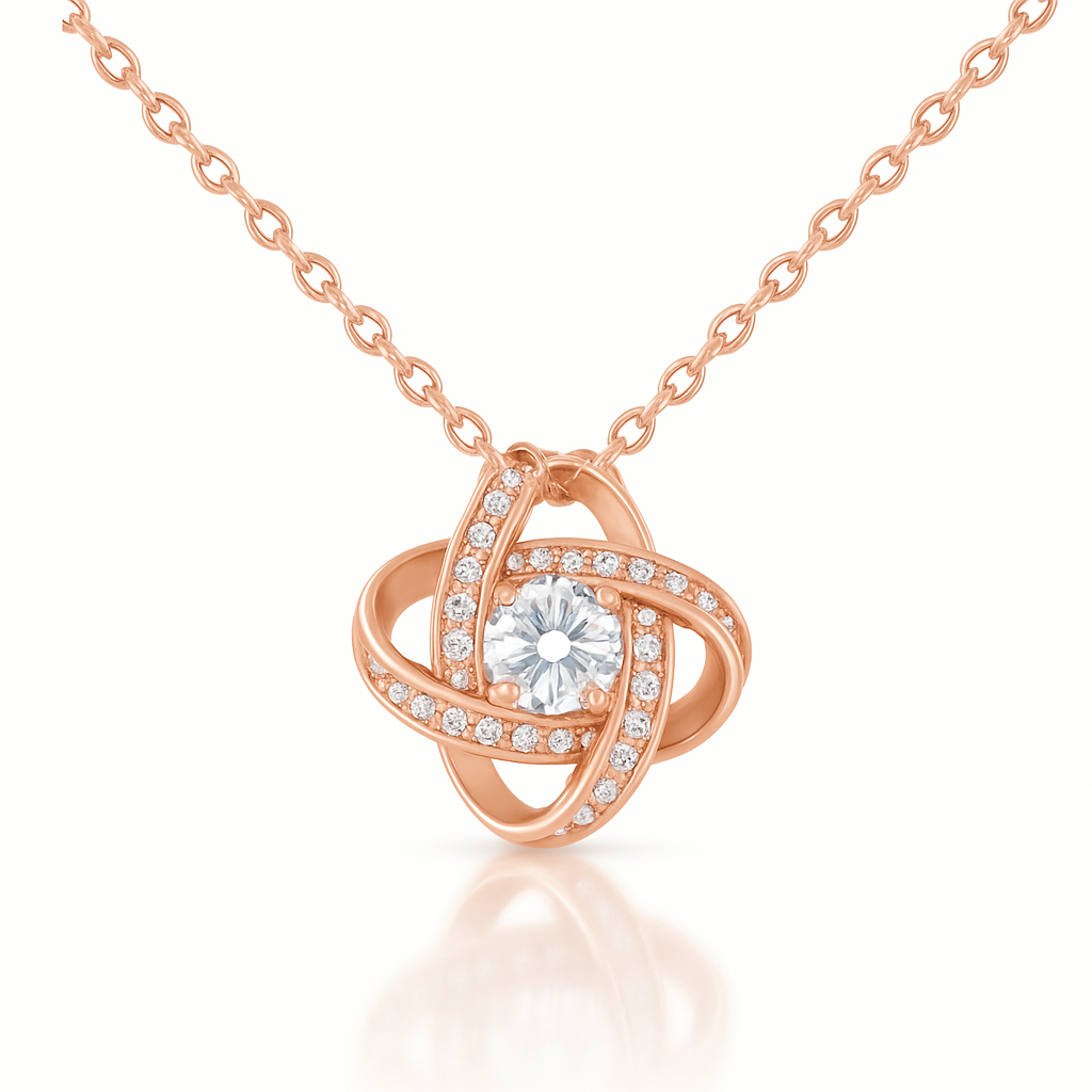 Liebesknoten Halskette | S925 Sterling Silber