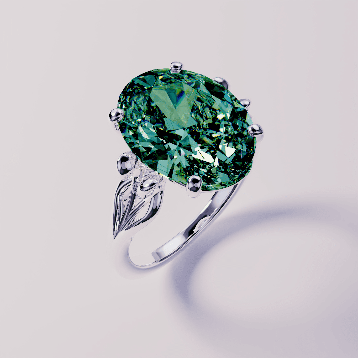 Personalisierter 2CT Geburtssteinring - S925 Sterling Silber