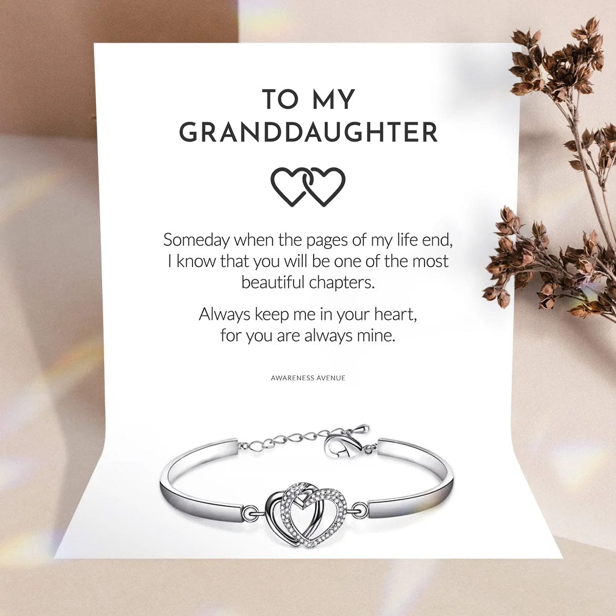 To My Granddaughter | Always Keep Me In Your Heart | 925s Bracelet
