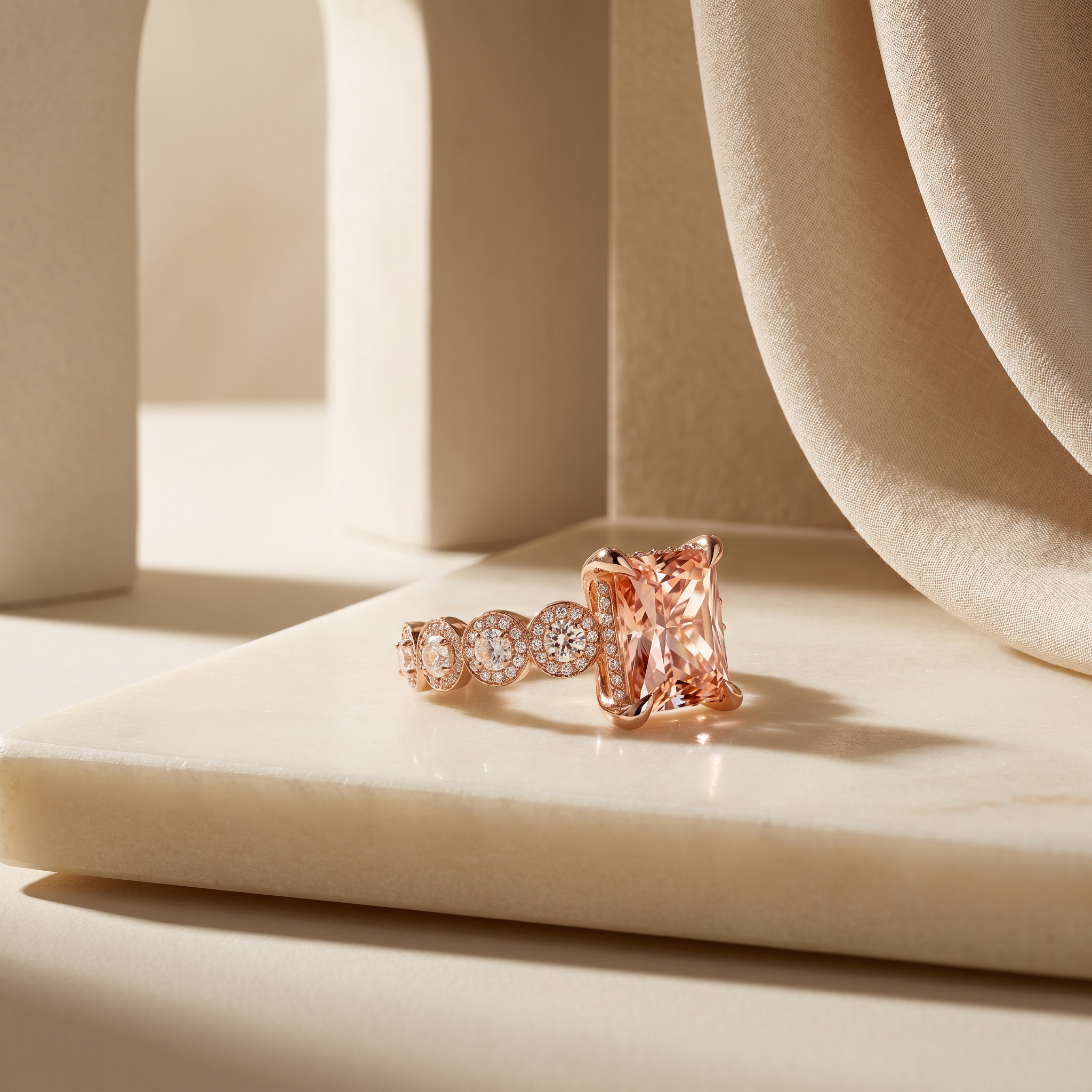 The Regalia - 4CT Radiant Cut Moissanite Ring