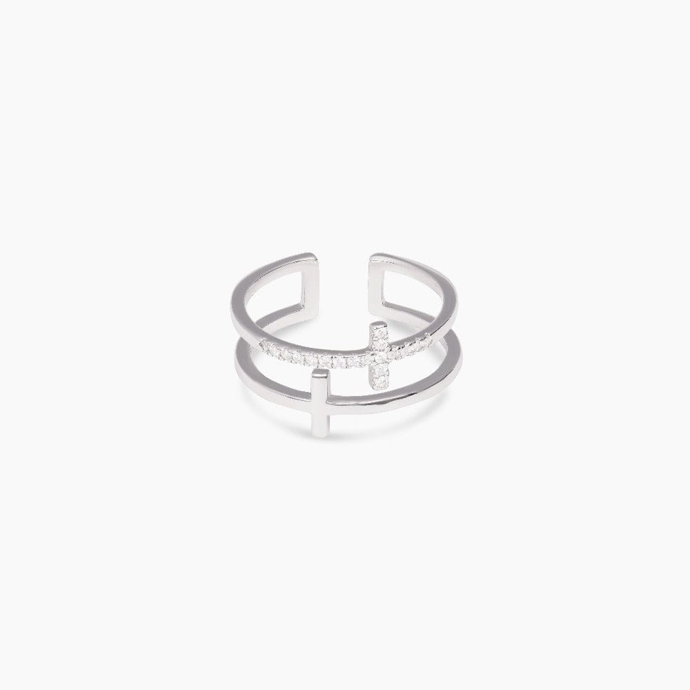 Kruisring - Sterling Zilver