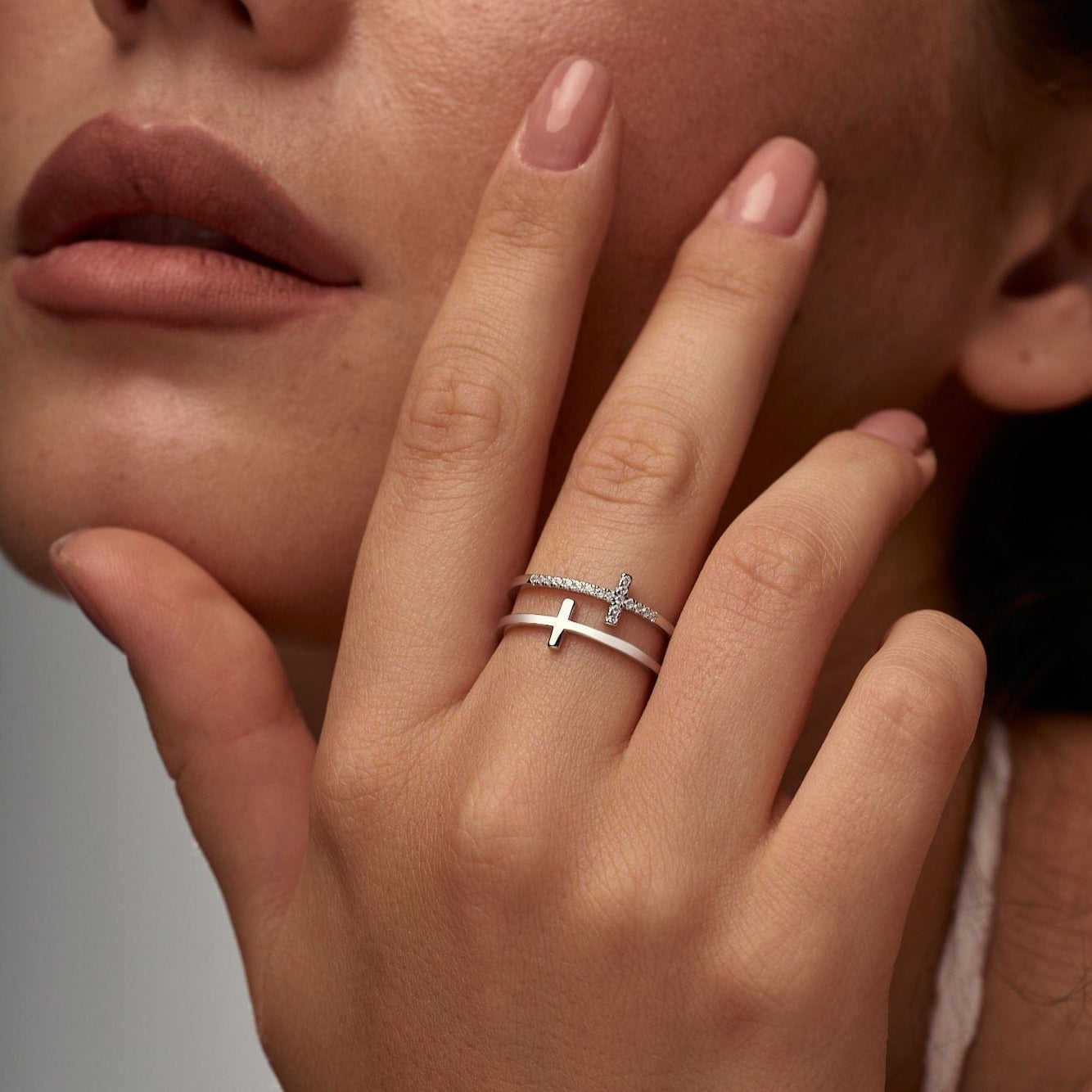 Kruisring - Sterling Zilver