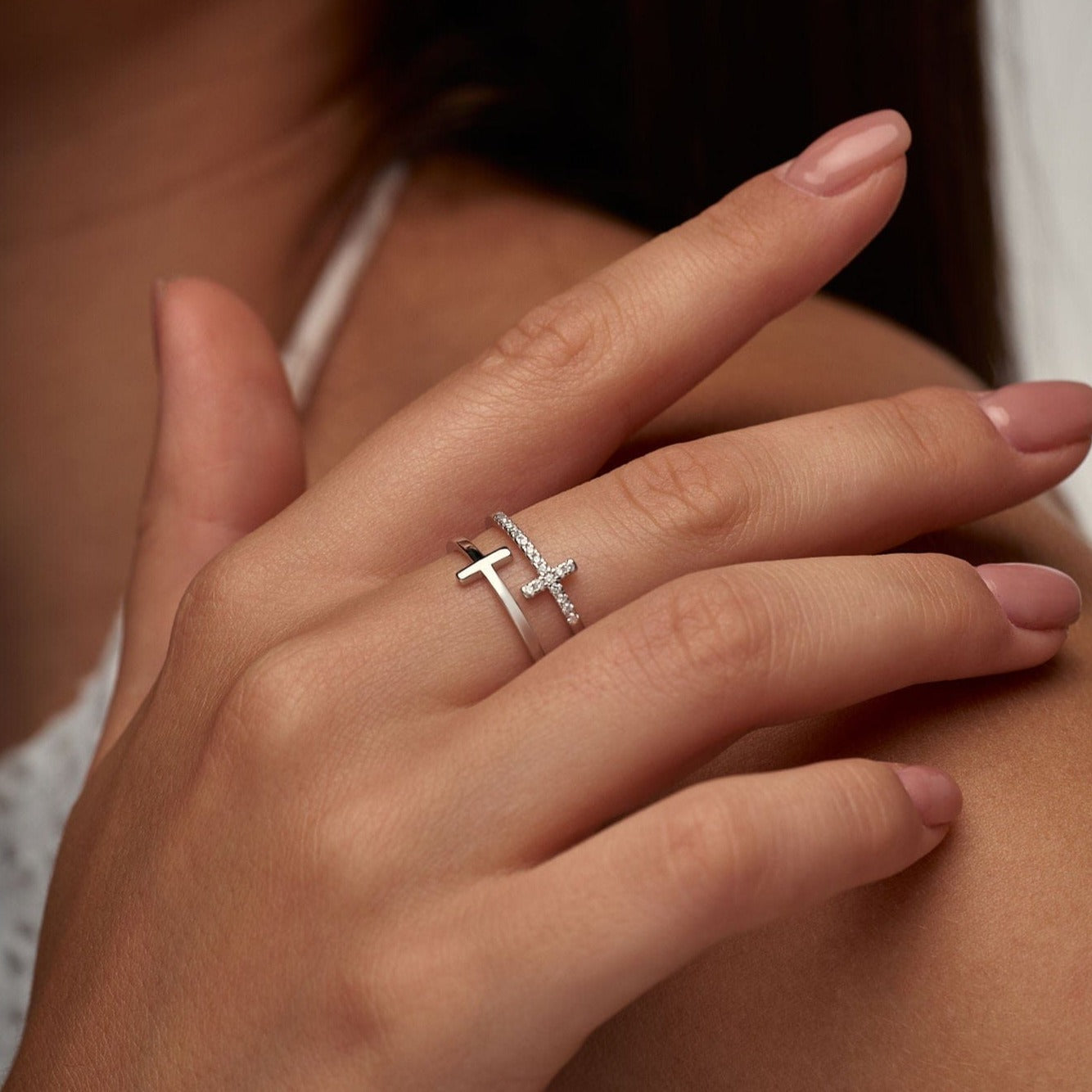 Cross Ring - Sterling Silver