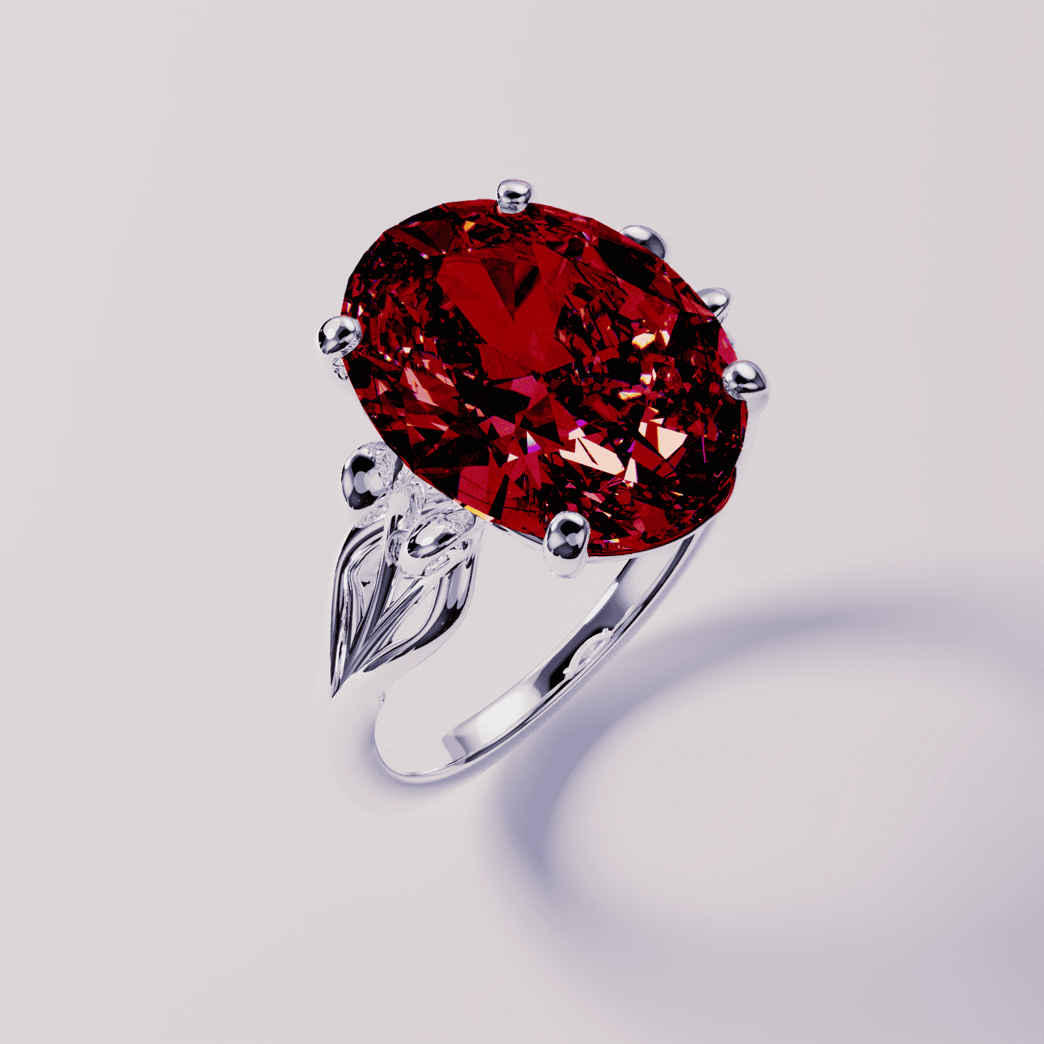 Juli Rubin Geburtsstein Ring - S925 Sterling Silber