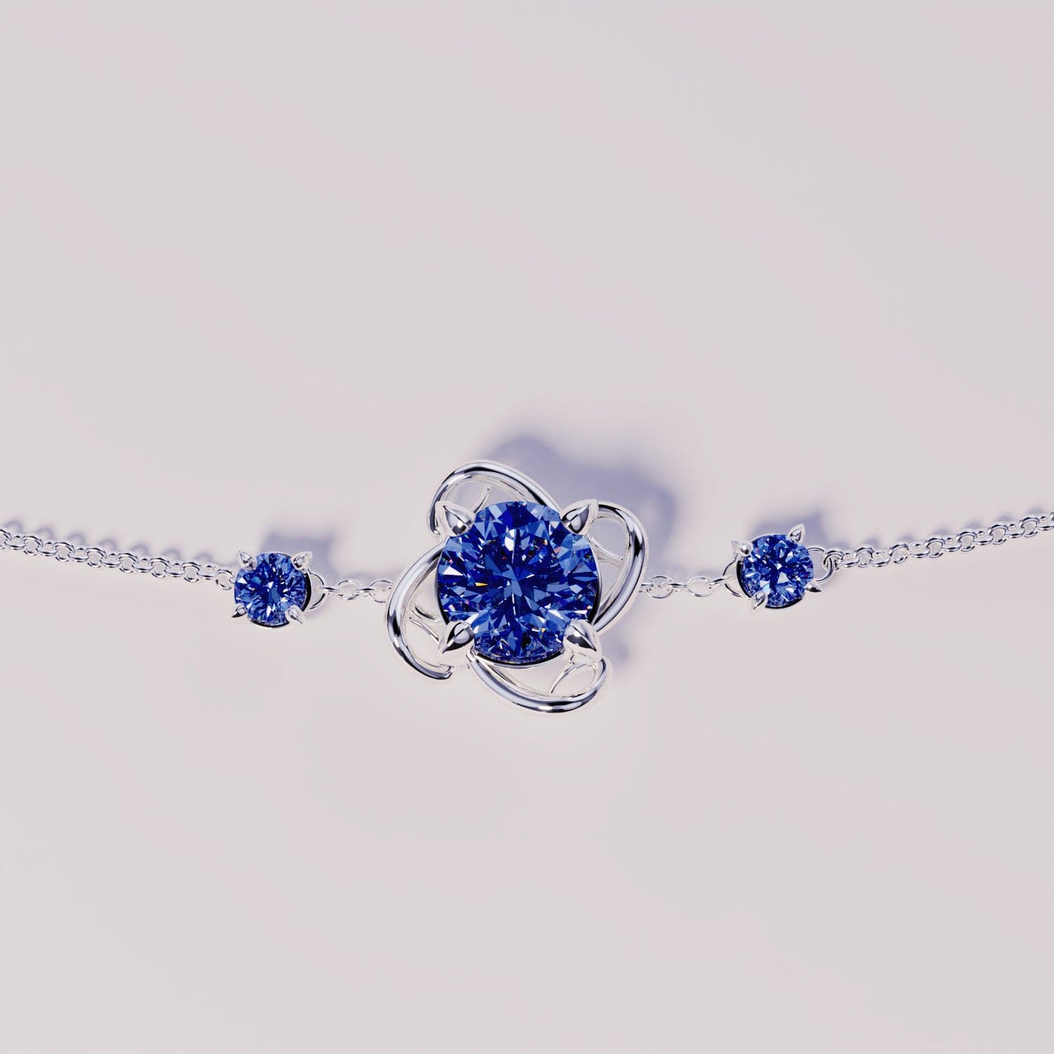 September Saphir Geburtsstein Armband - S925 Sterling Silber