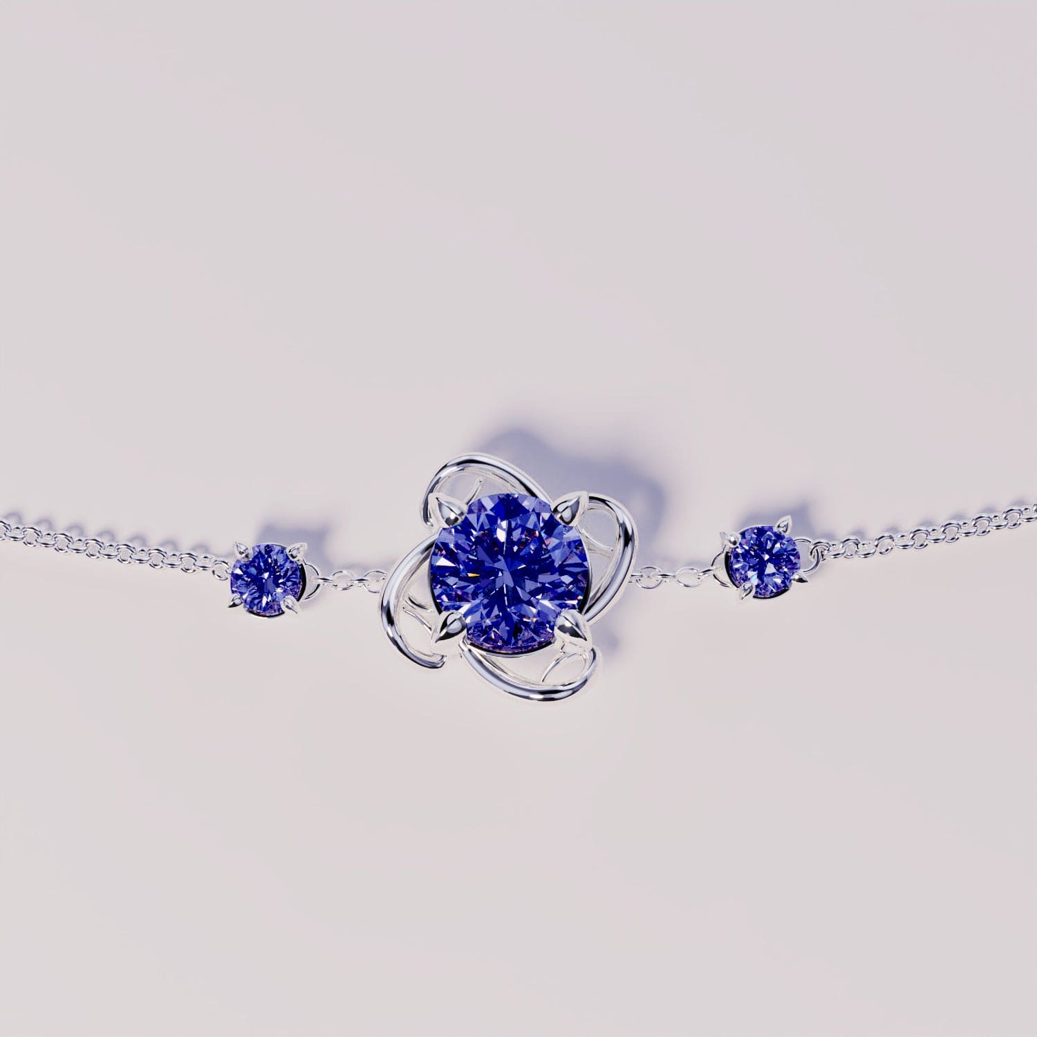 December Tanzanite Birthstone Bracelet - S925 Sterling Silver