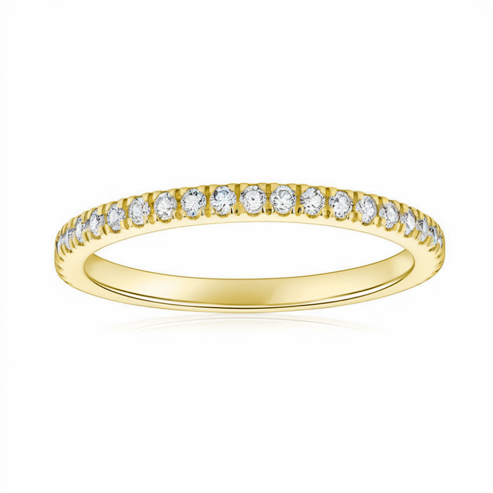1,3 Karat Roségold-Eternity-Moissanit-Ring