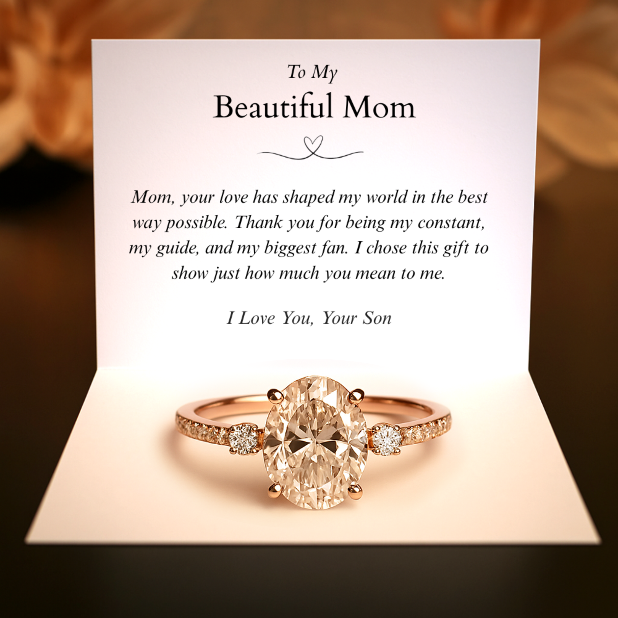 De Luna Roségoud | Prachtige Moeder | Moederdag Cadeau van Zoon