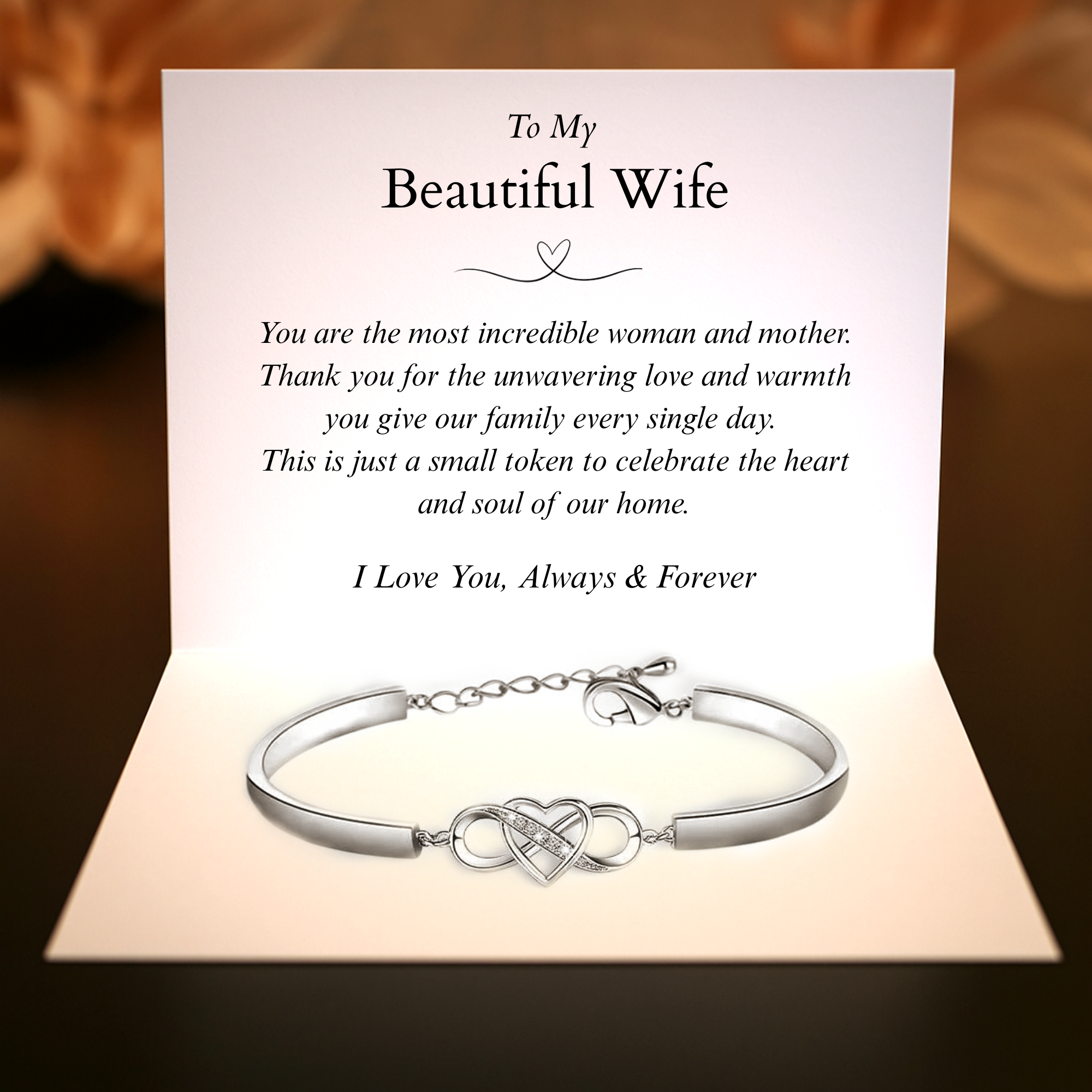 To My Beatiful Wife | Infinity Love Bracelet