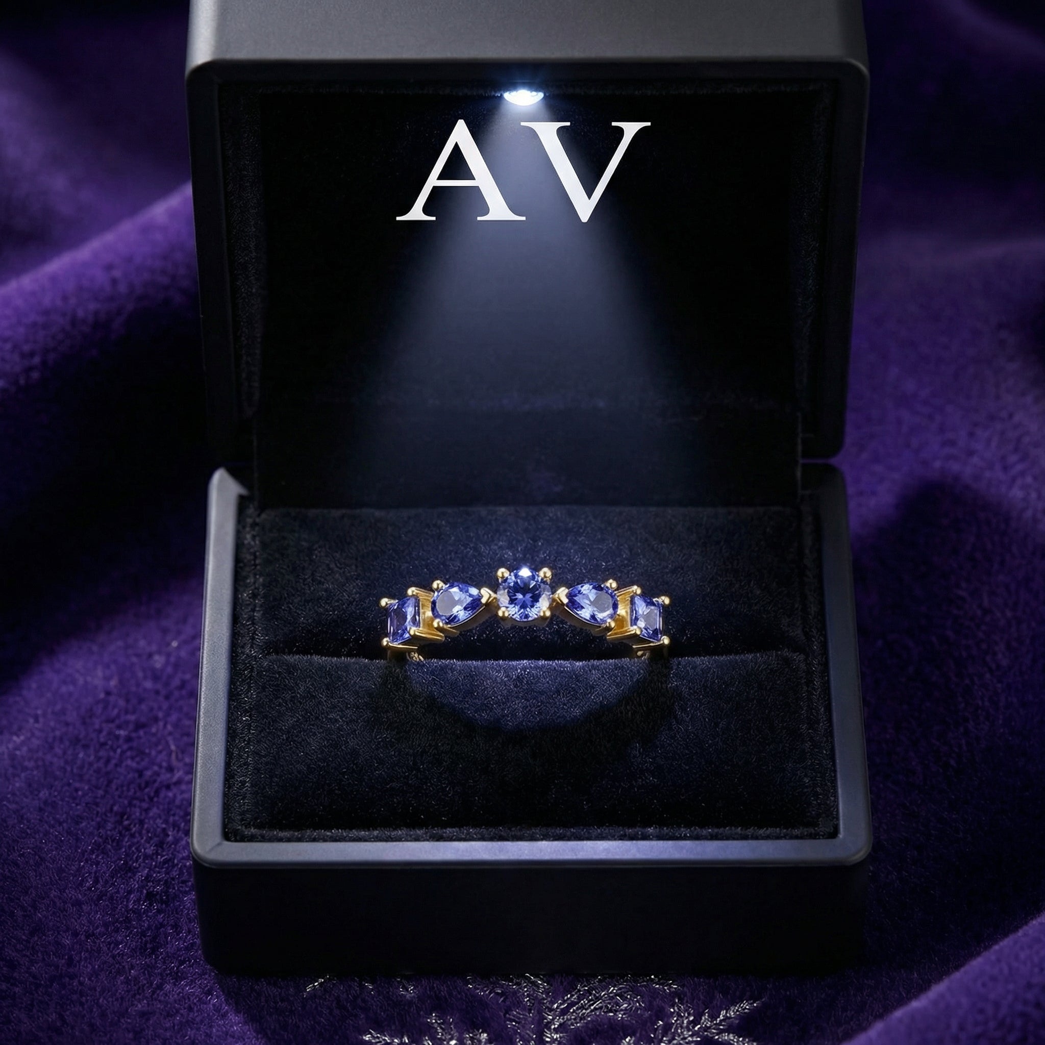 YLQ4160-DEC-tanzanite - Premium LED Gift Box Presentation