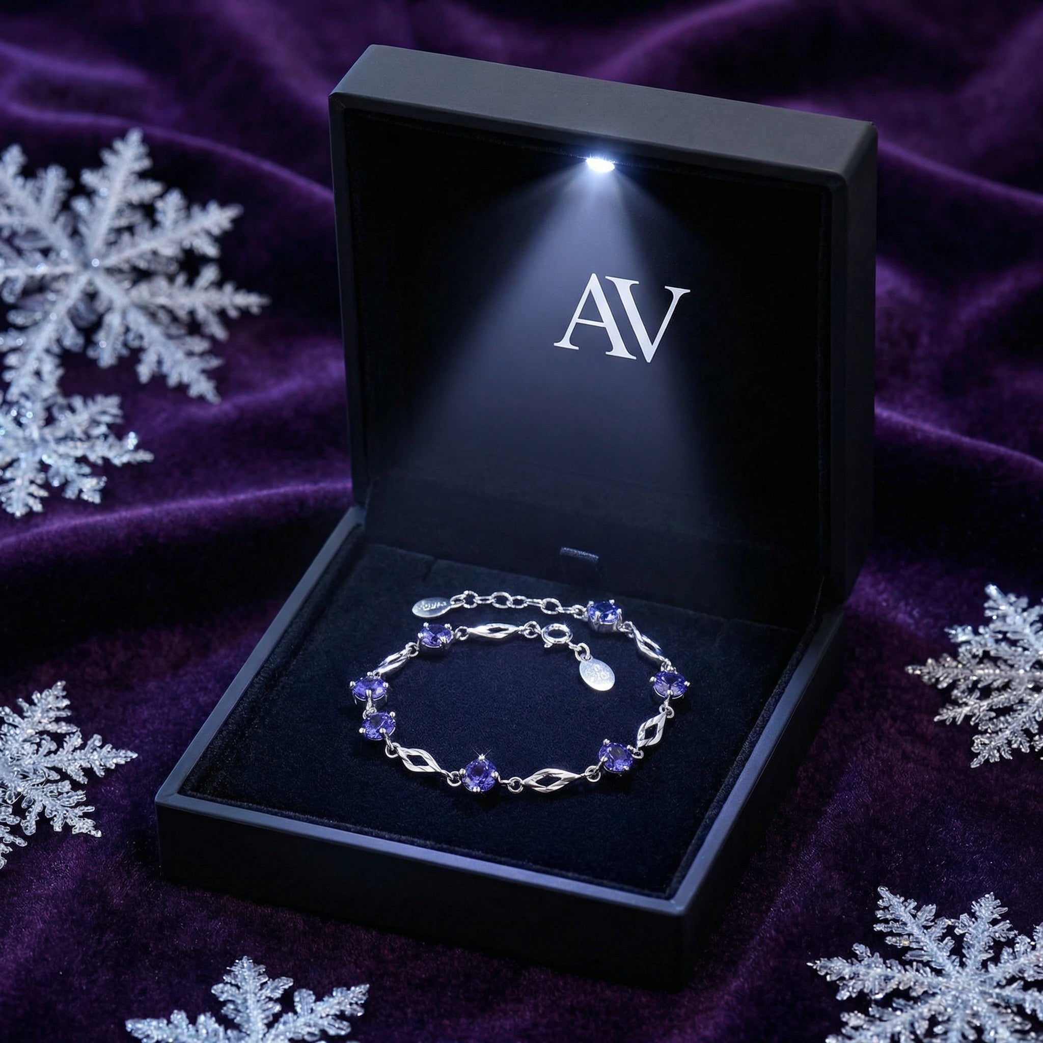 YLQ4172-DEC-tanzanite - Premium LED Gift Box Presentation