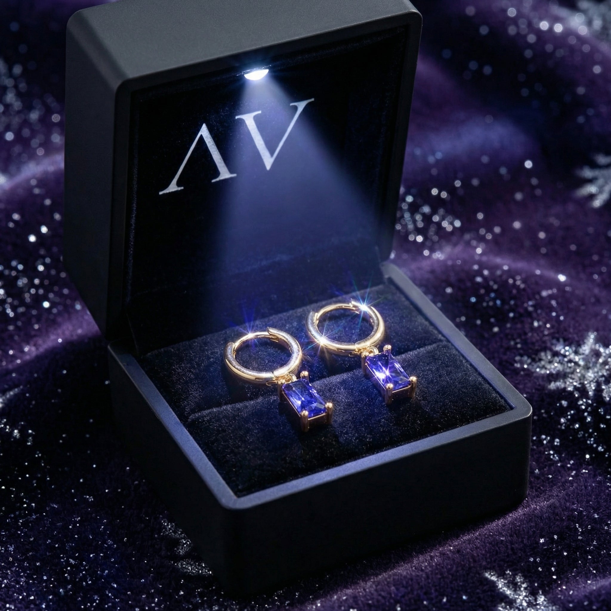 YLQ4179-DEC-tanzanite - Premium LED Gift Box Presentation