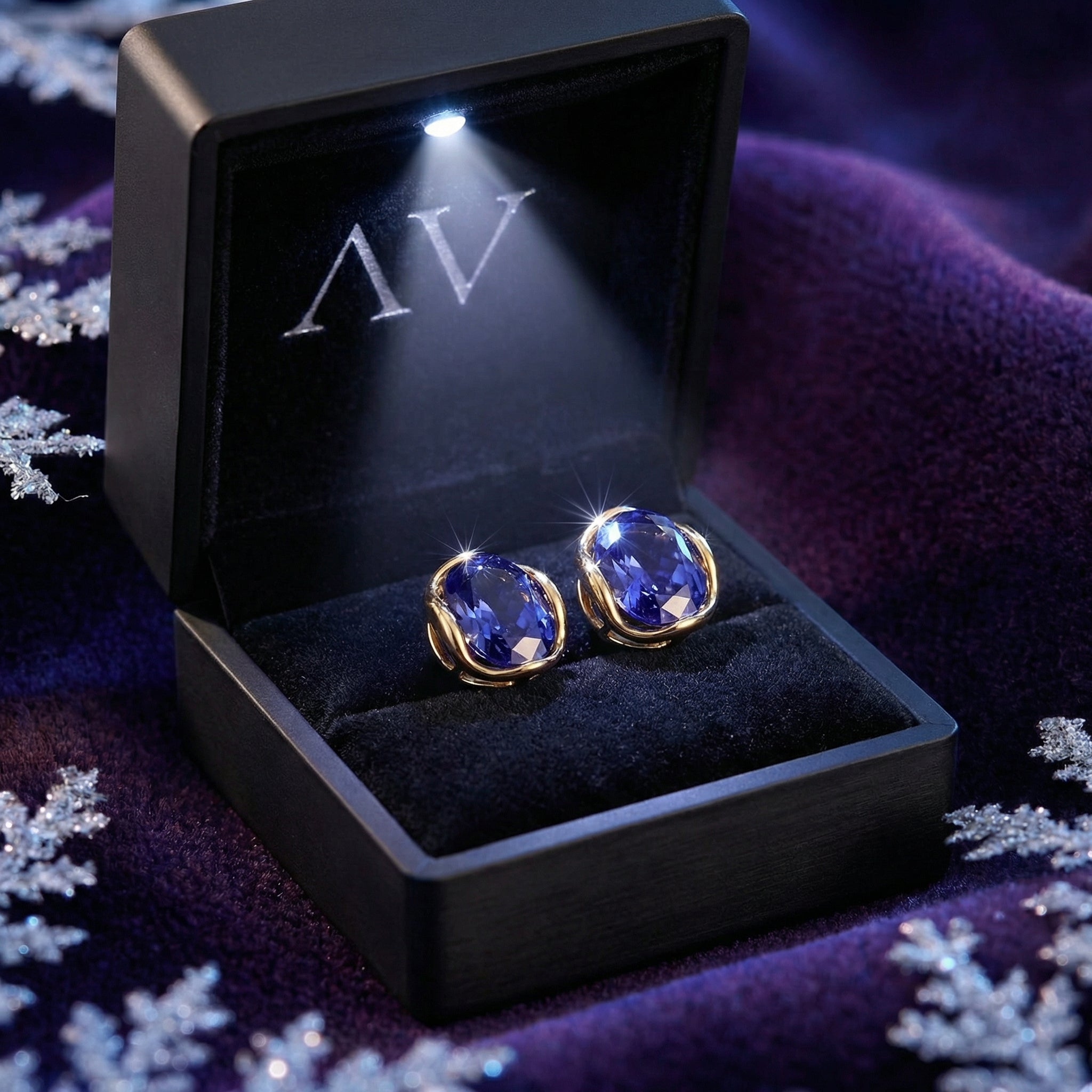 YLQ4185-DEC-tanzanite - Premium LED Gift Box Presentation
