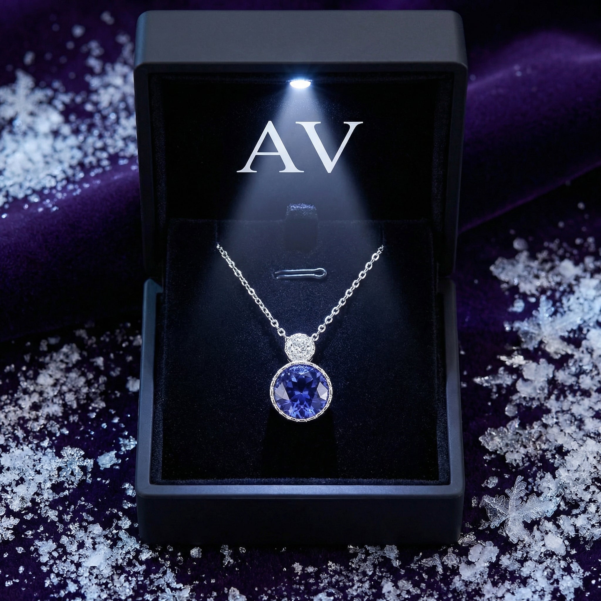 YLQ4209-DEC-tanzanite - Premium LED Gift Box Presentation