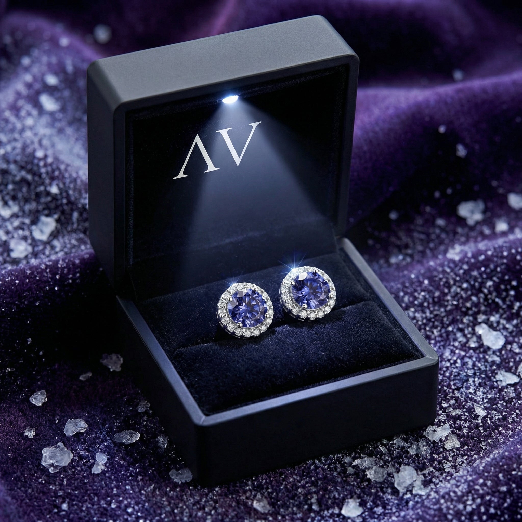 YLQ4216-DEC-tanzanite - Premium LED Gift Box Presentation