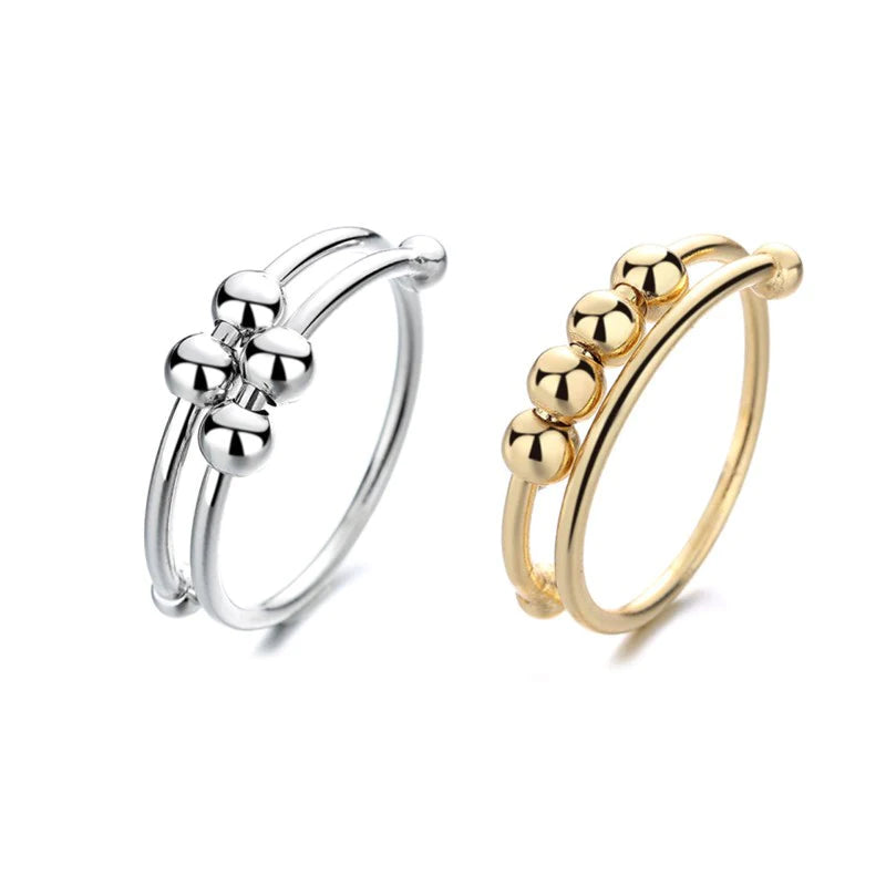 S925 Kralen Verstelbare Fidget Ring