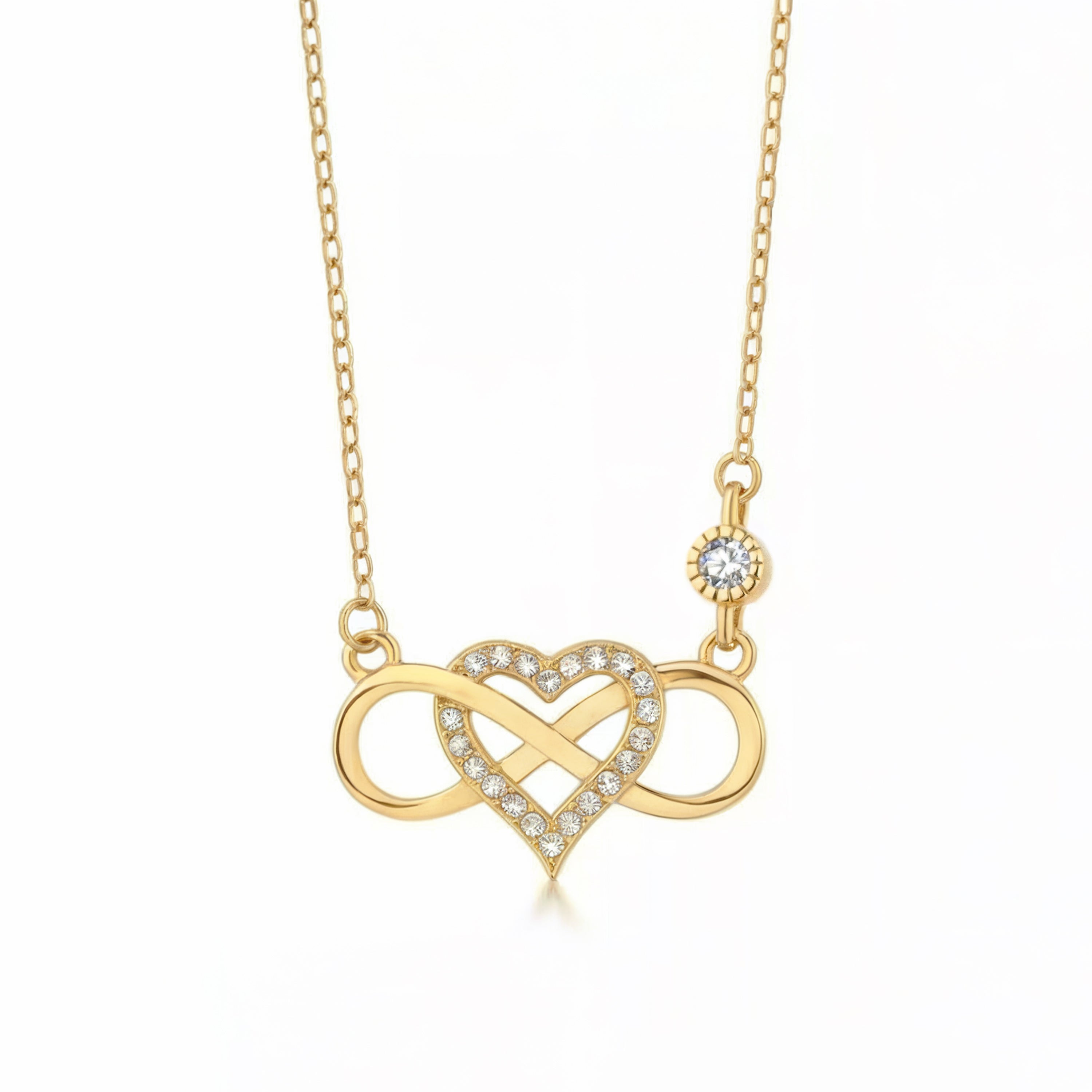 Ewige Diamant-Unendlichkeitsherz-Halskette