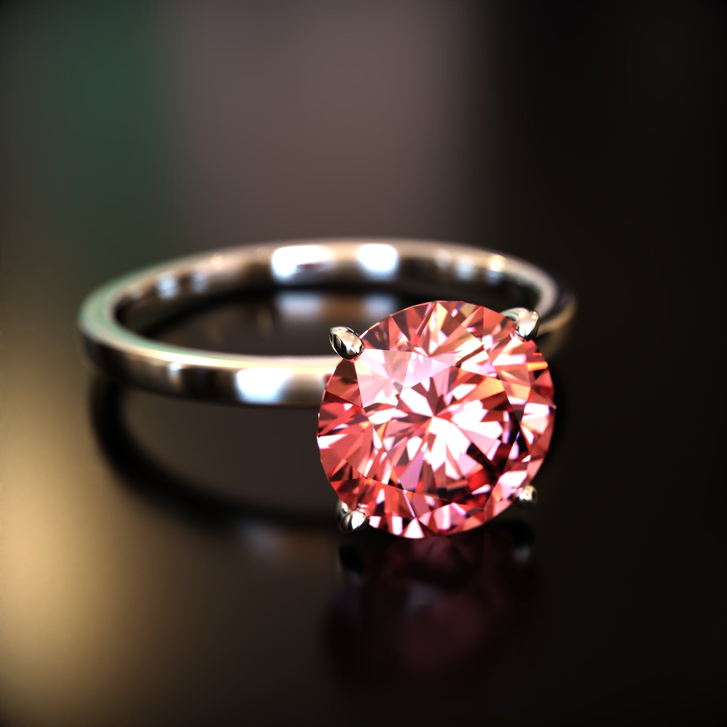 The Chelsea - Bague Moissanite Ronde Personnalisée