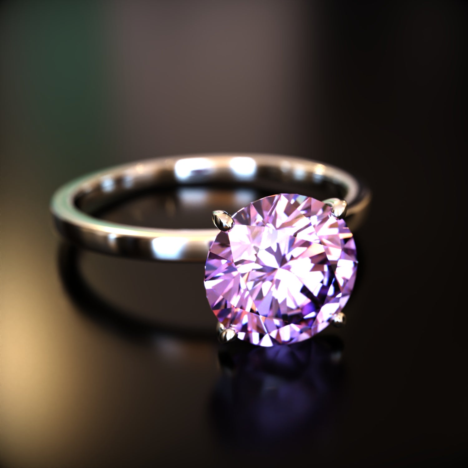 The Chelsea - Bague Moissanite Ronde Personnalisée