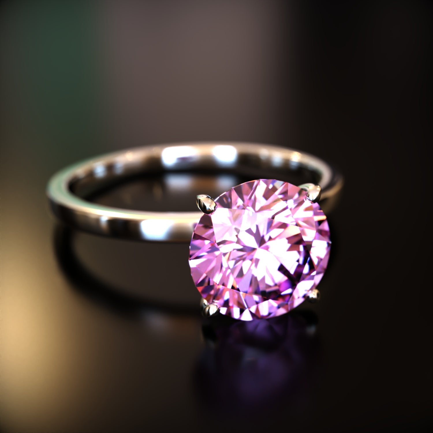 The Chelsea - Bague Moissanite Ronde Personnalisée