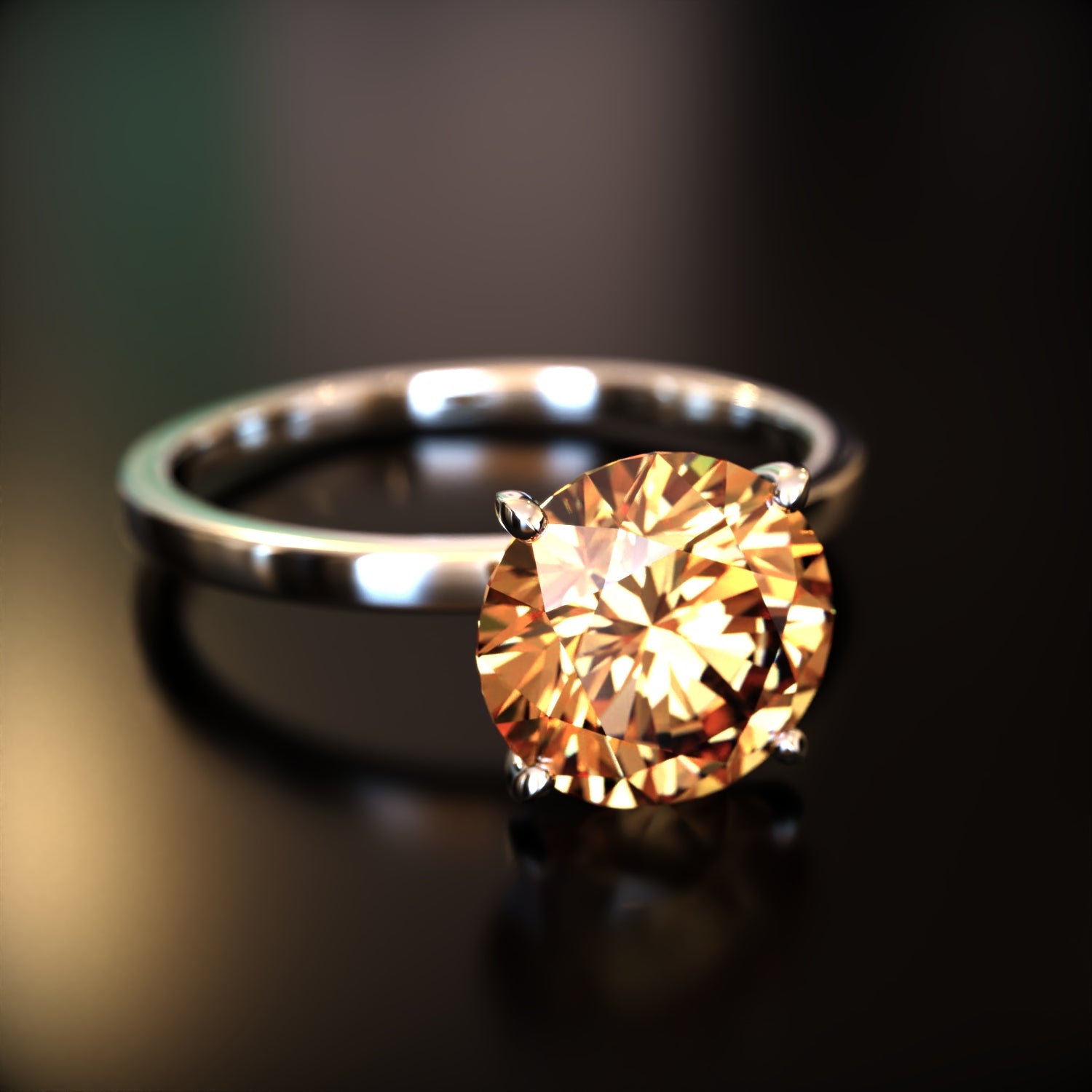The Chelsea - Bague Moissanite Ronde Personnalisée