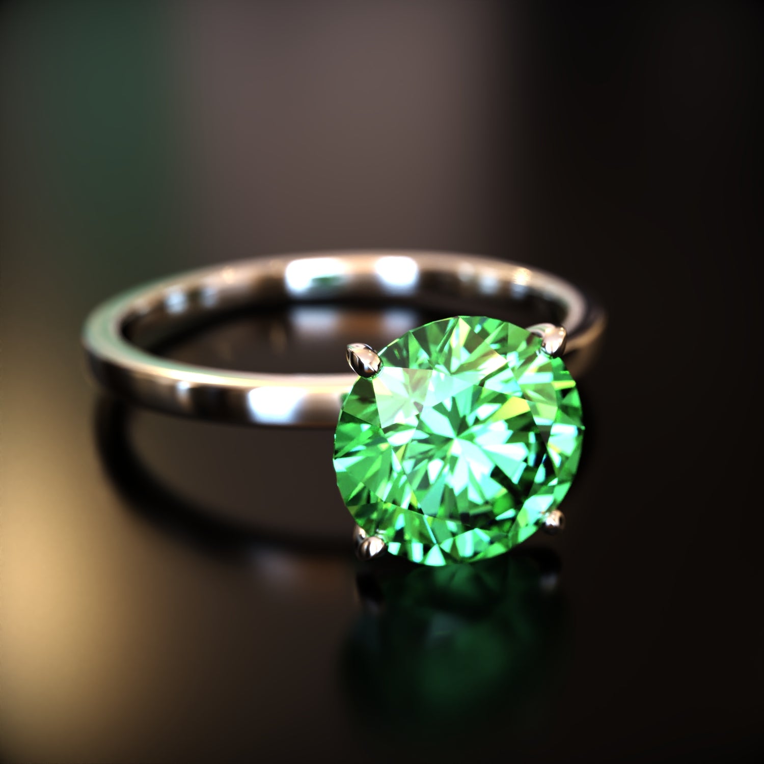 The Chelsea - Bague Moissanite Ronde Personnalisée