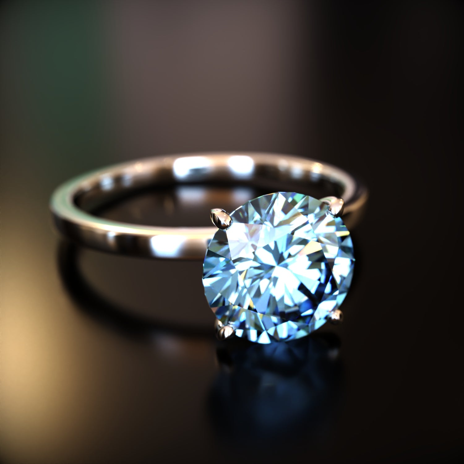 The Chelsea - Bague Moissanite Ronde Personnalisée
