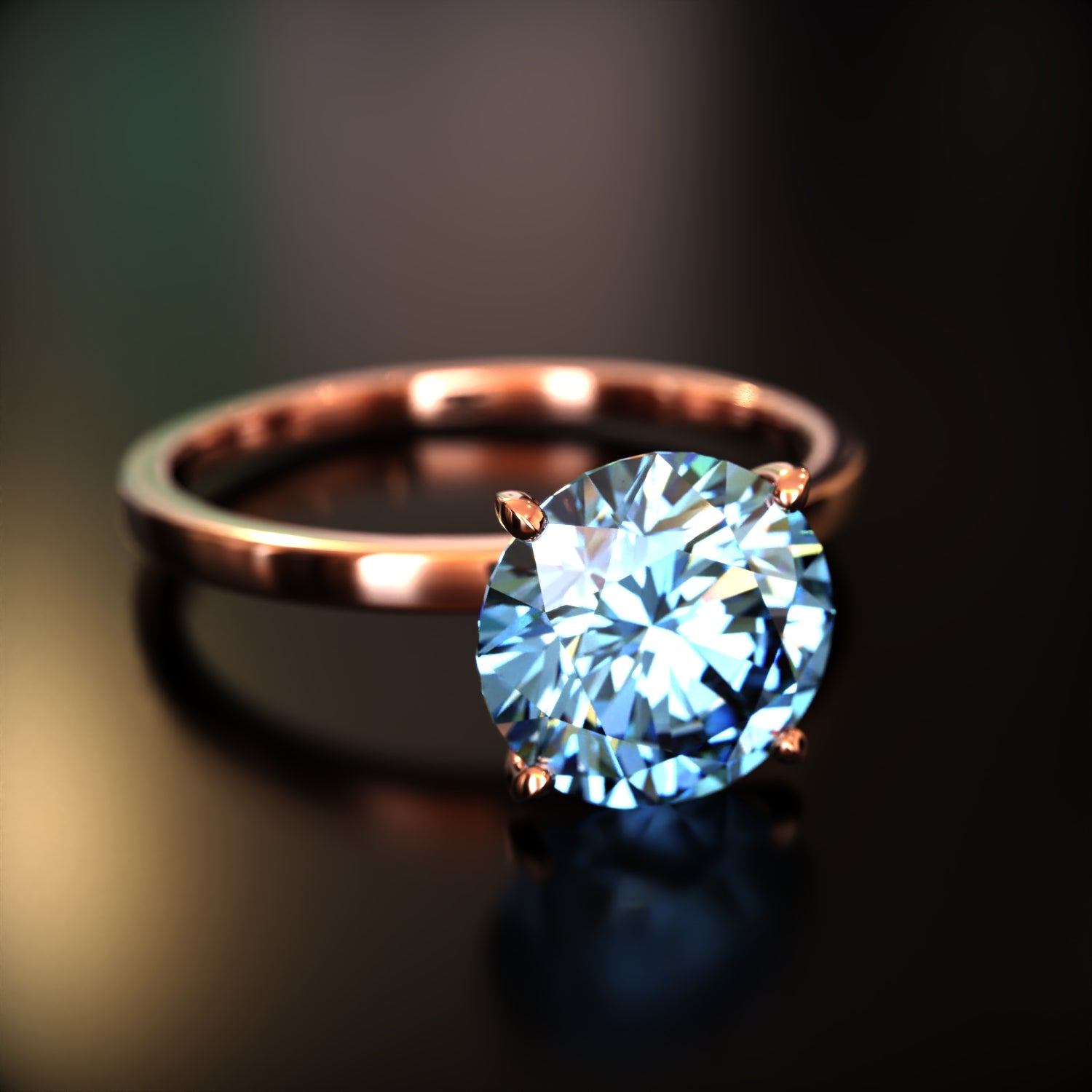 The Chelsea - Bague Moissanite Ronde Personnalisée