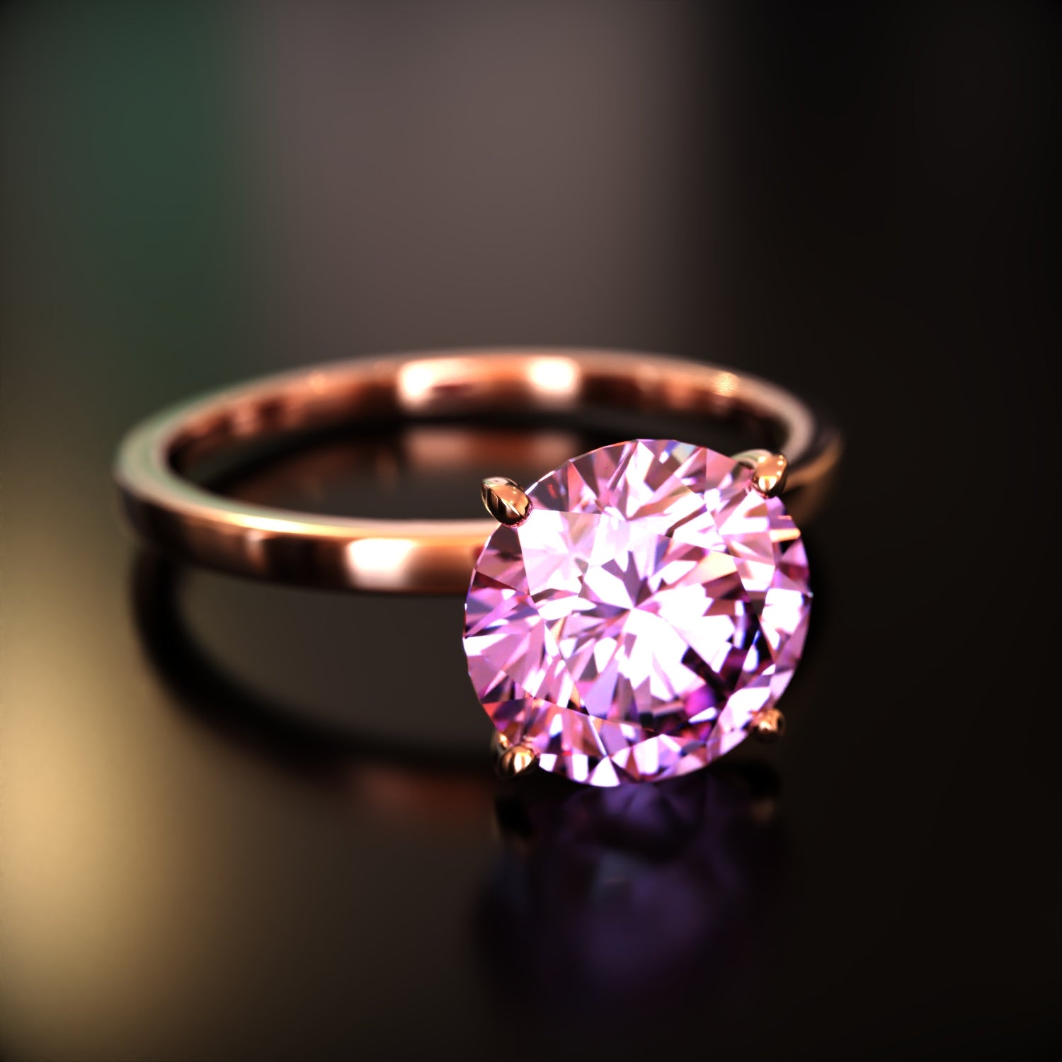The Chelsea - Bague Moissanite Ronde Personnalisée