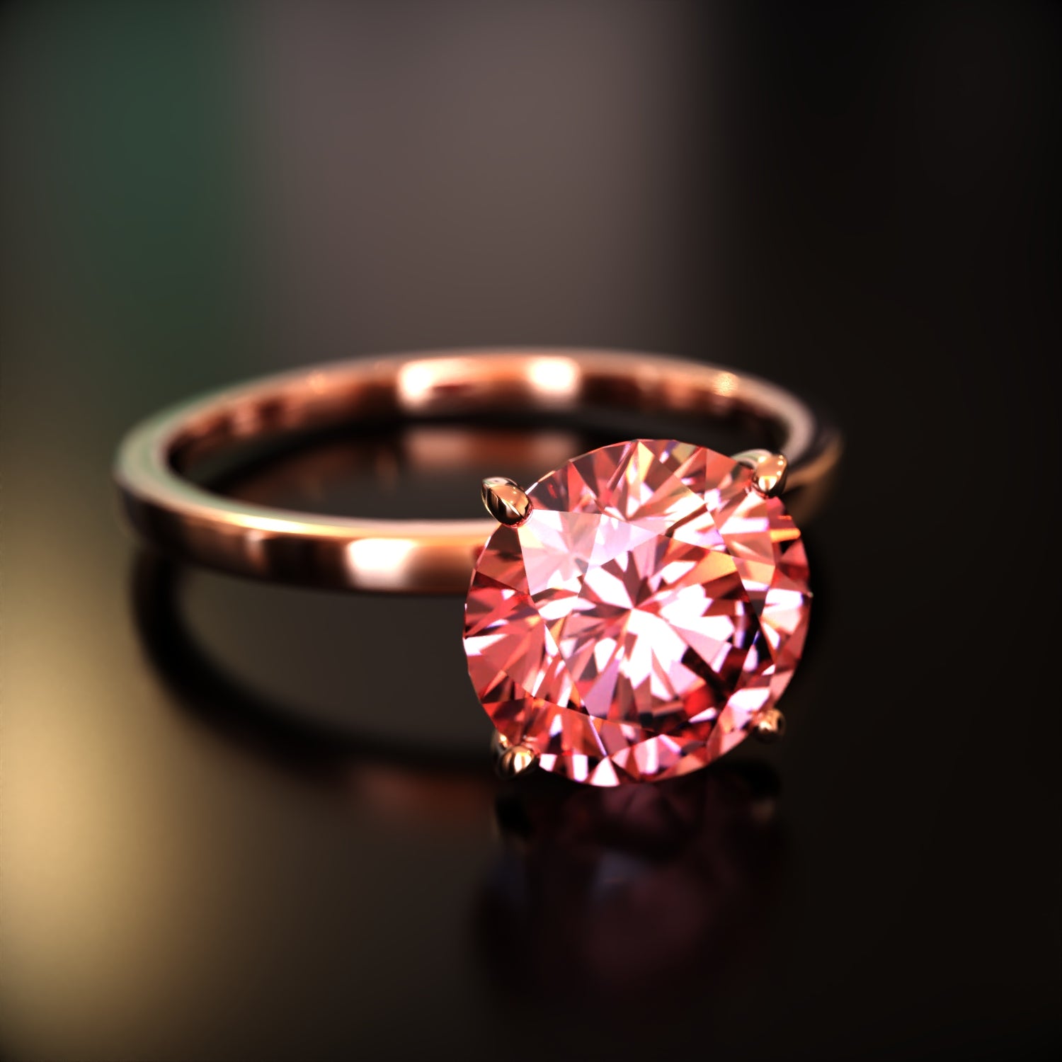 The Chelsea - Bague Moissanite Ronde Personnalisée