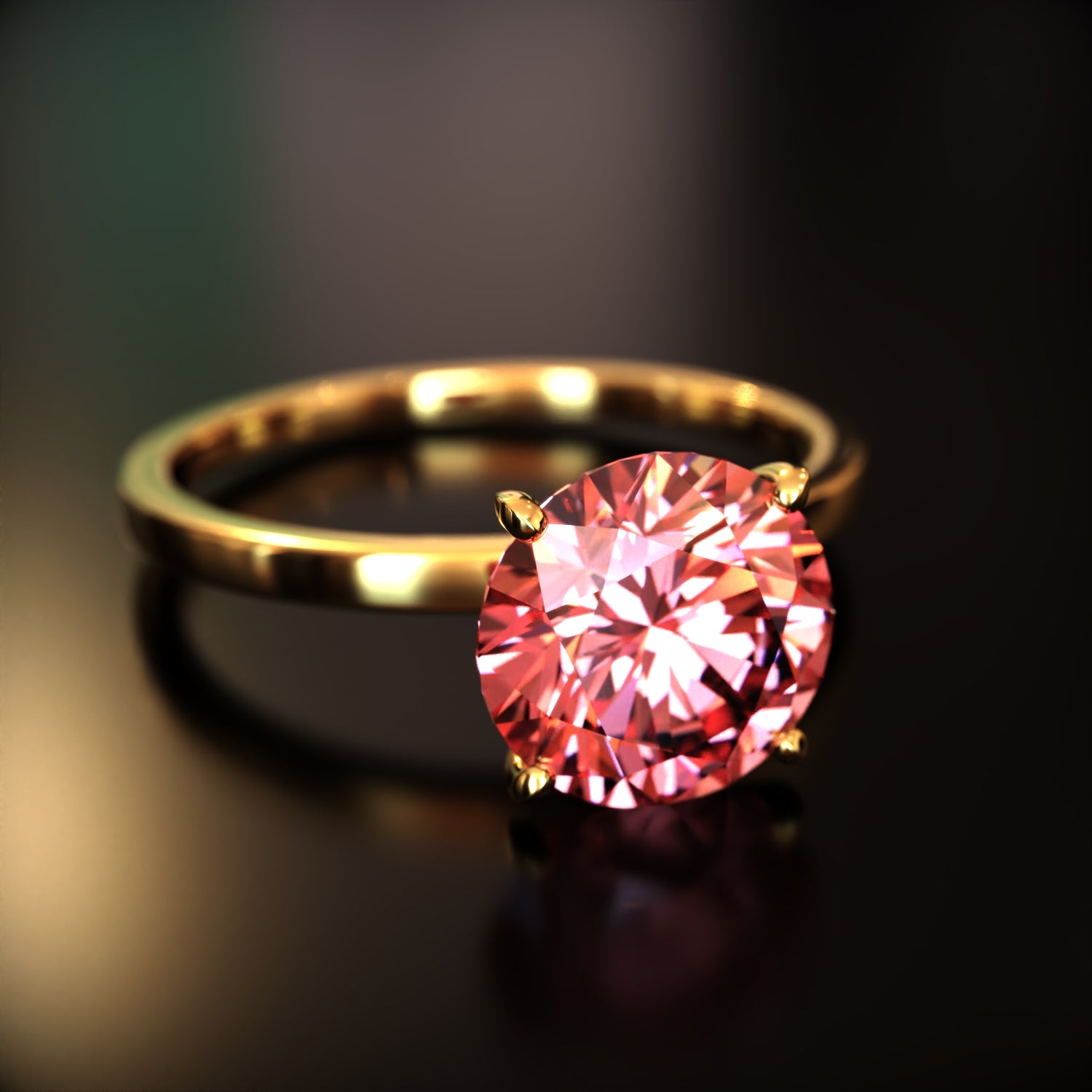 The Chelsea - Bague Moissanite Ronde Personnalisée