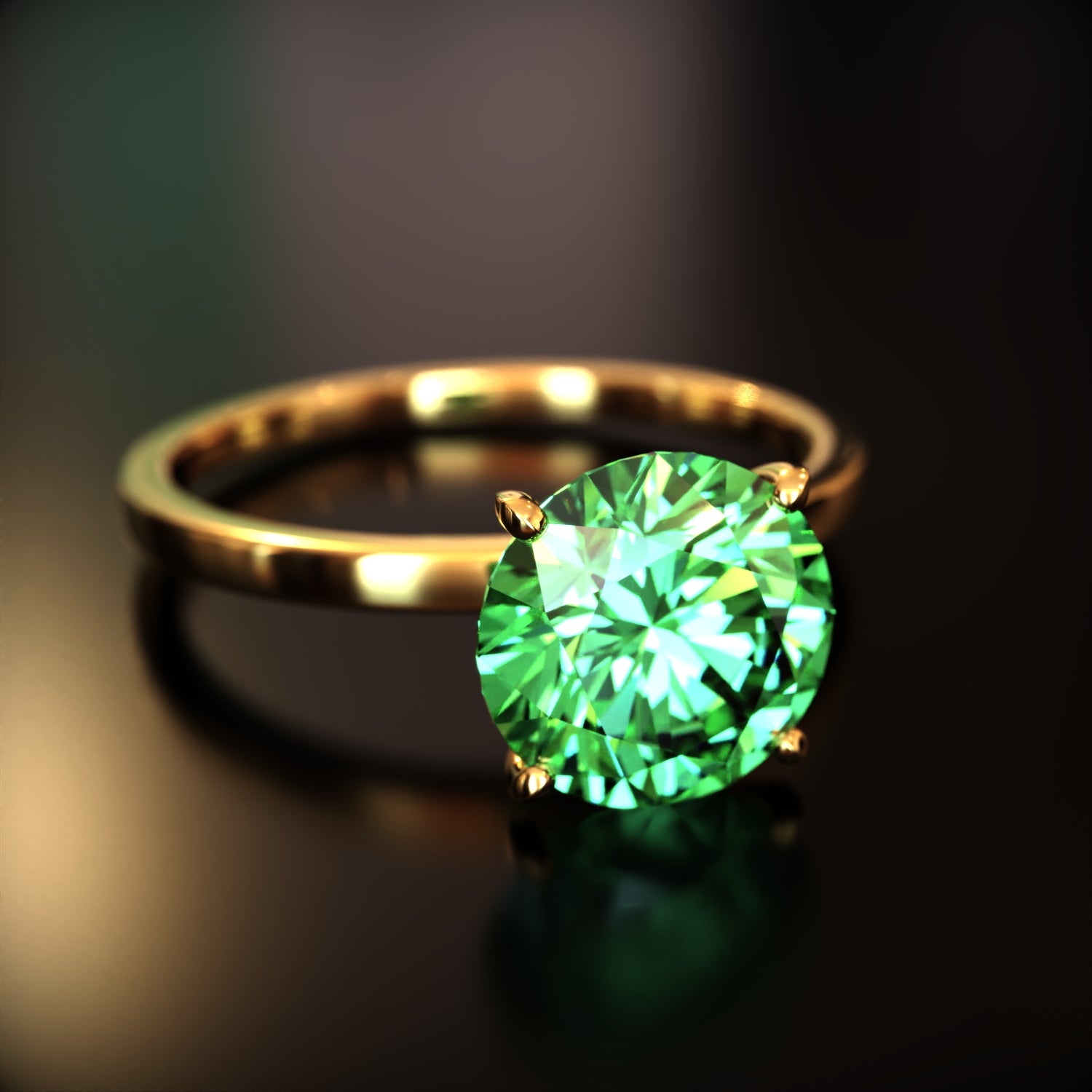 The Chelsea - Bague Moissanite Ronde Personnalisée