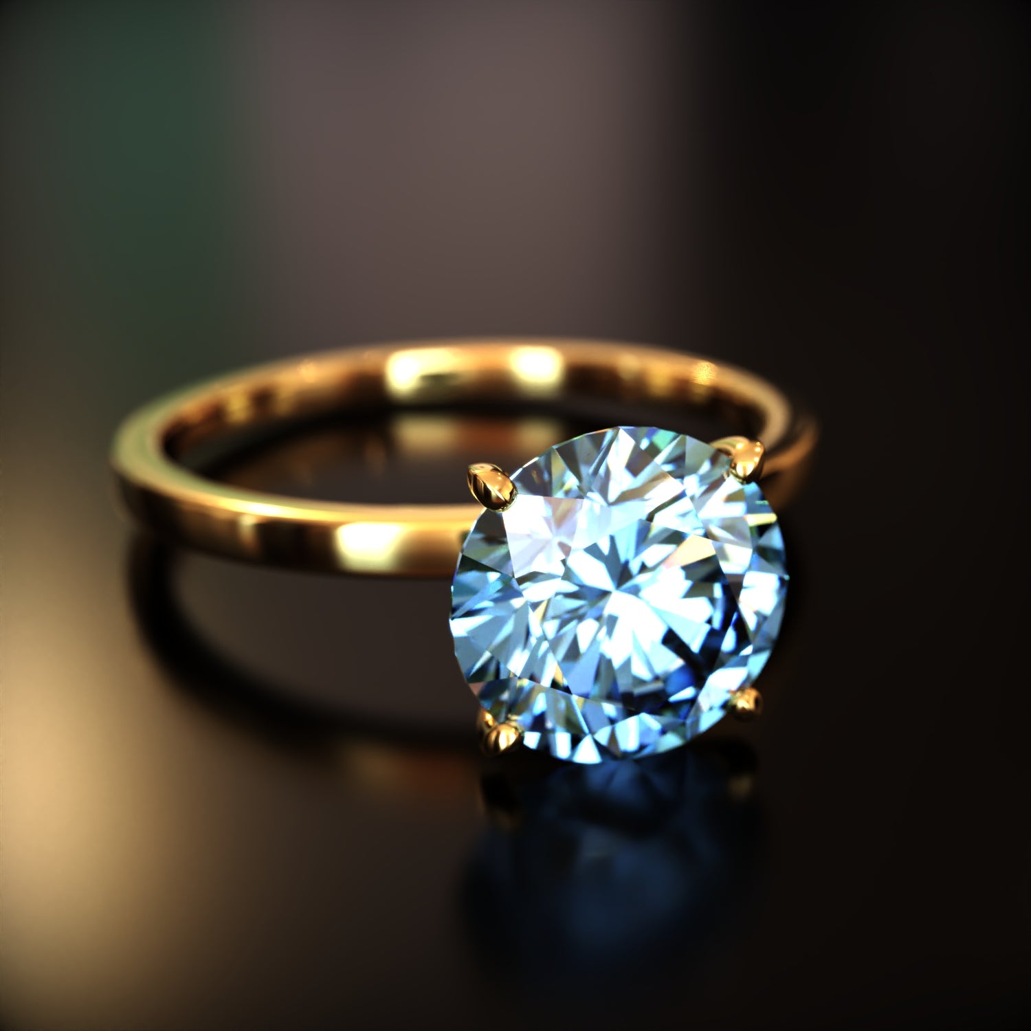 The Chelsea - Bague Moissanite Ronde Personnalisée