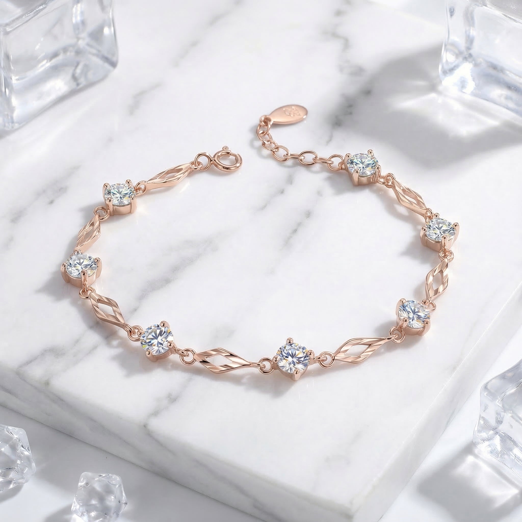 the-aetheris-station-bracelet-s925-sterling-silver in rose gold finish