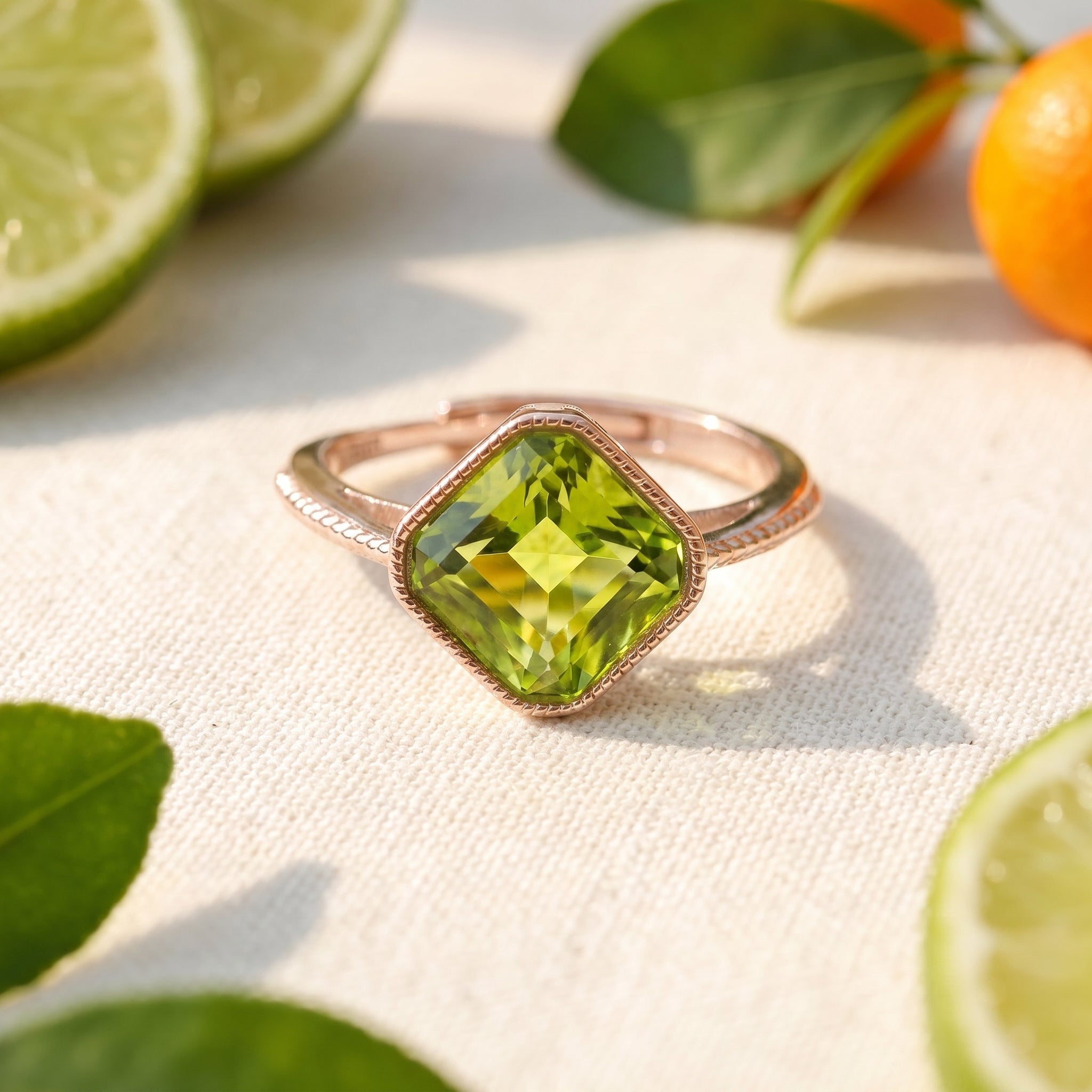 the-arisala-square-ring-s925-sterling-silver in rose gold finish
