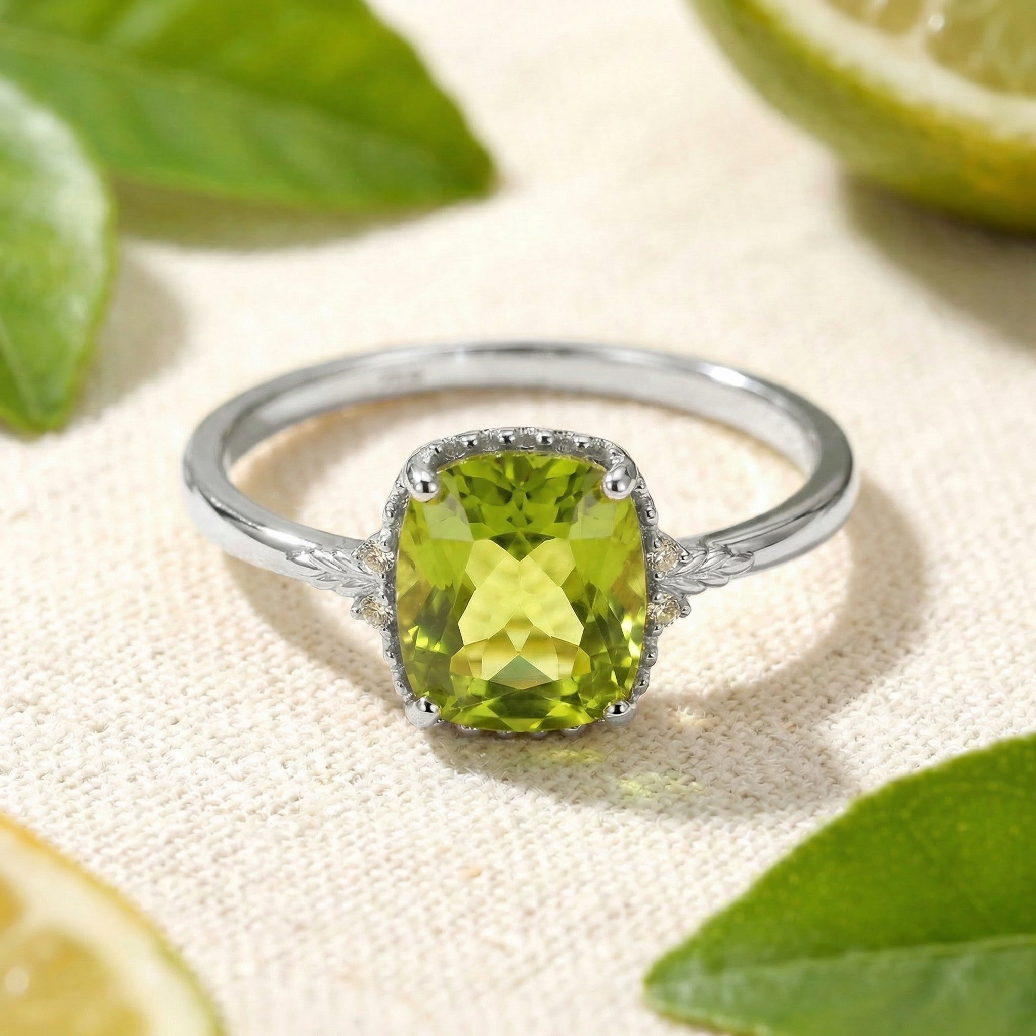 the-azurina-cushion-ring-18k-gold-vermeil in silver finish