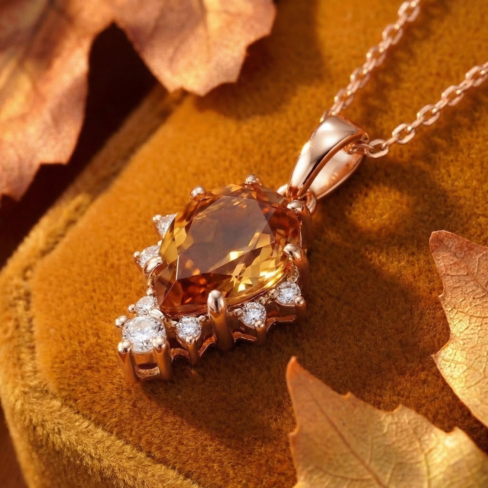the-calyssie-pear-18k-gold-vermeil in rose gold finish