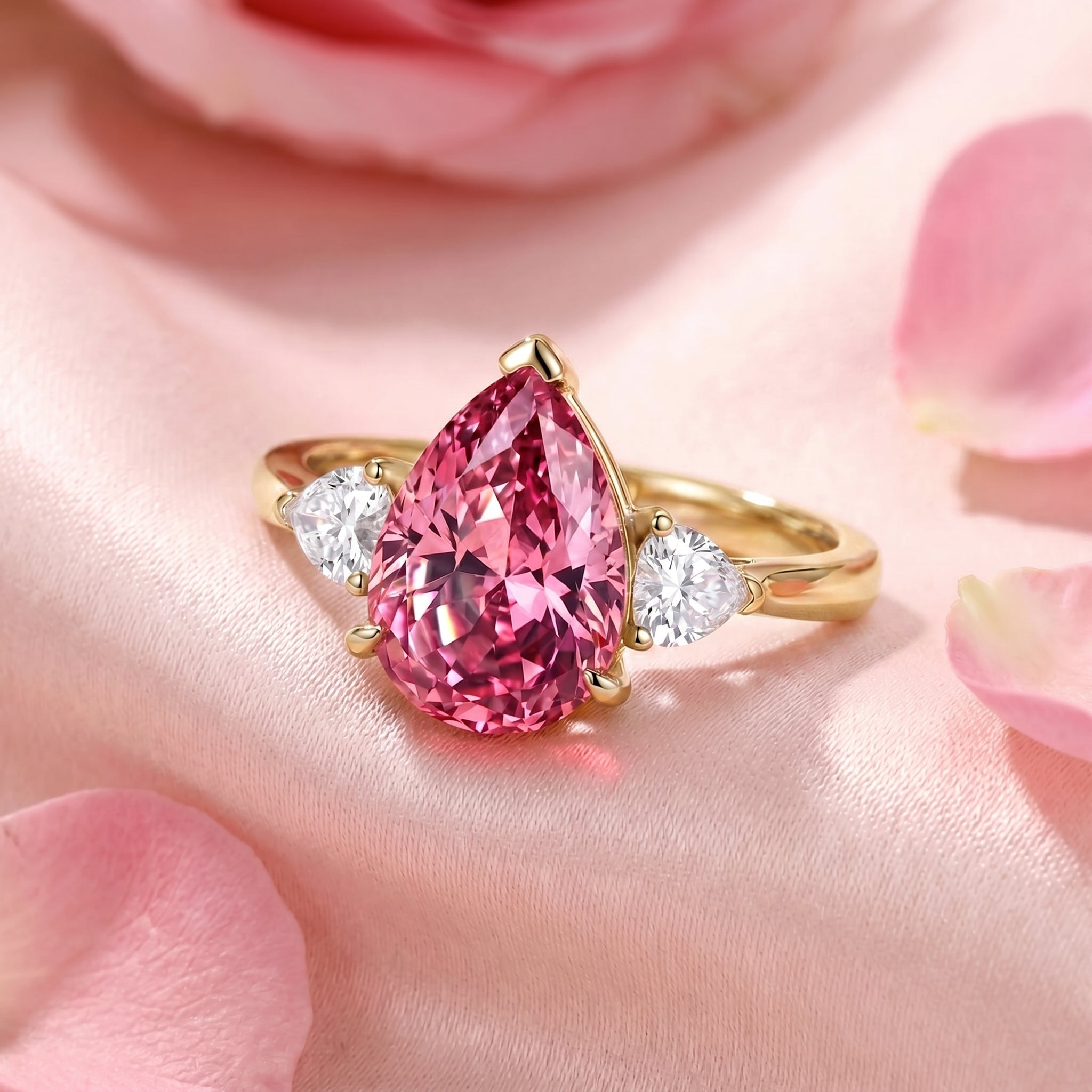 the-calystara-pear-s925-sterling-silver in gold finish