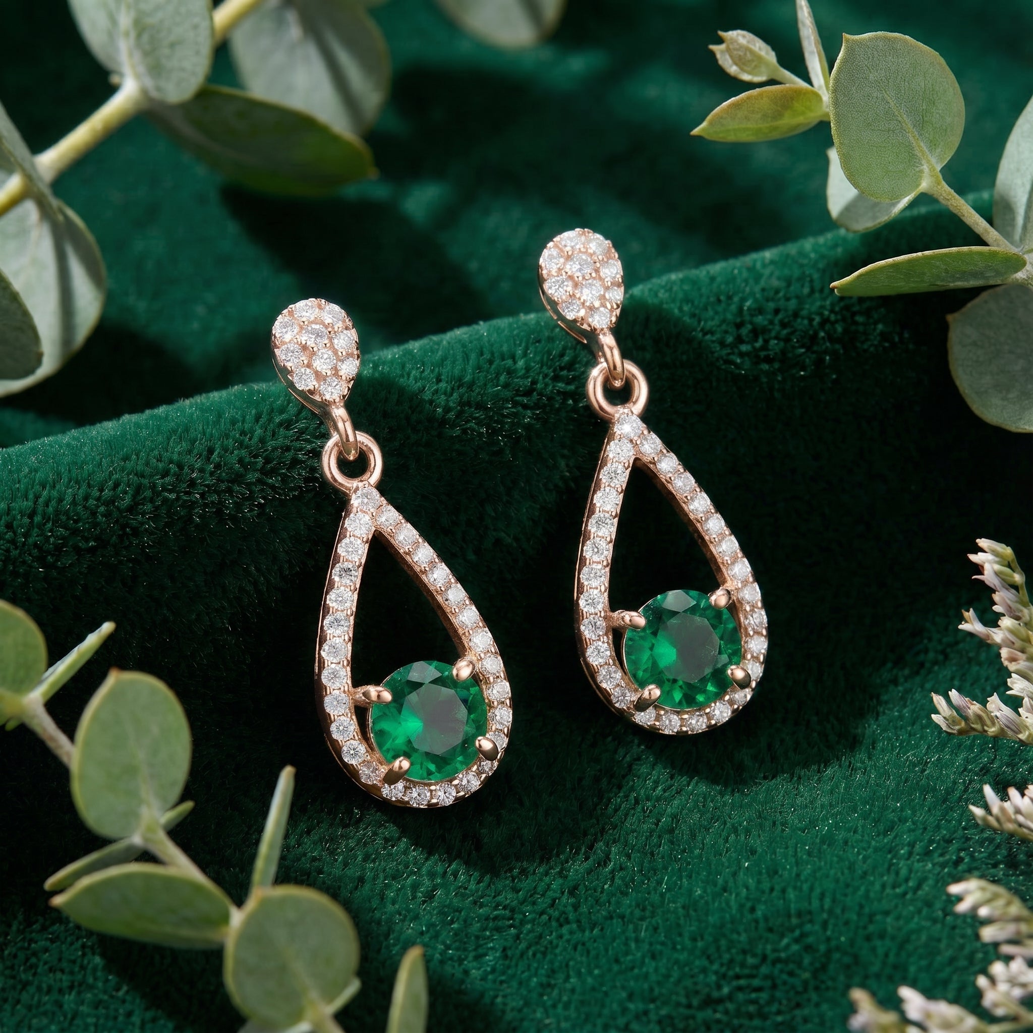 the-emerise-drop-s925-sterling-silver in rose gold finish
