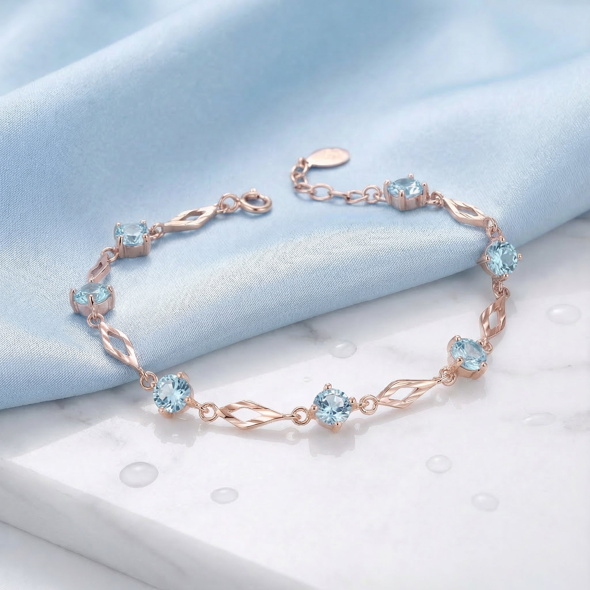 the-etherea-station-bracelet-s925-sterling-silver in rose gold finish