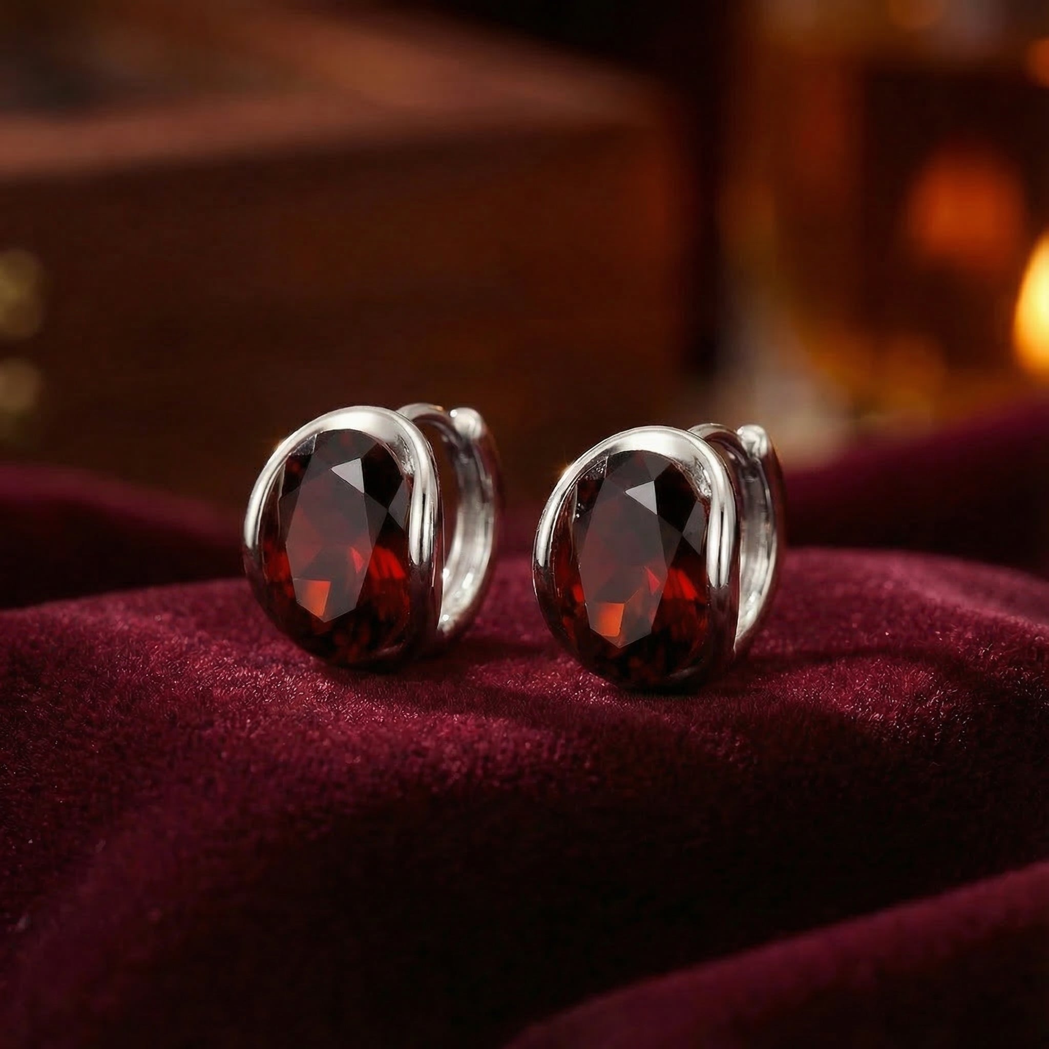 the-evelina-huggies-18k-gold-vermeil in silver finish