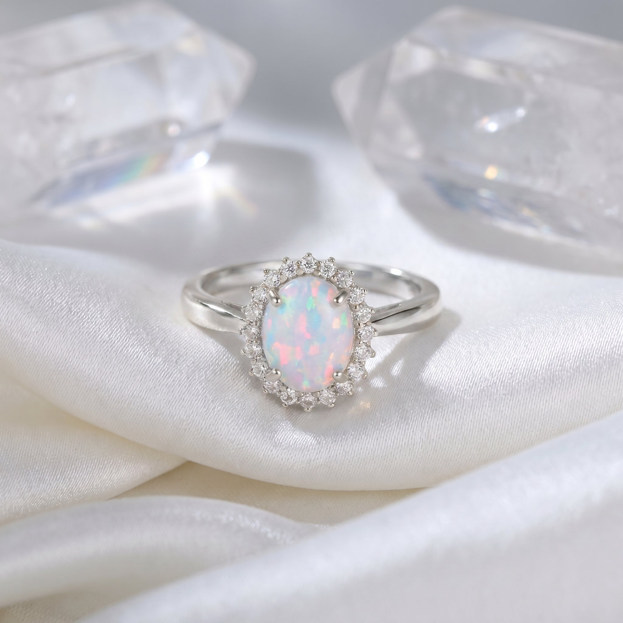 the-iridiana-stack-ring in silver finish