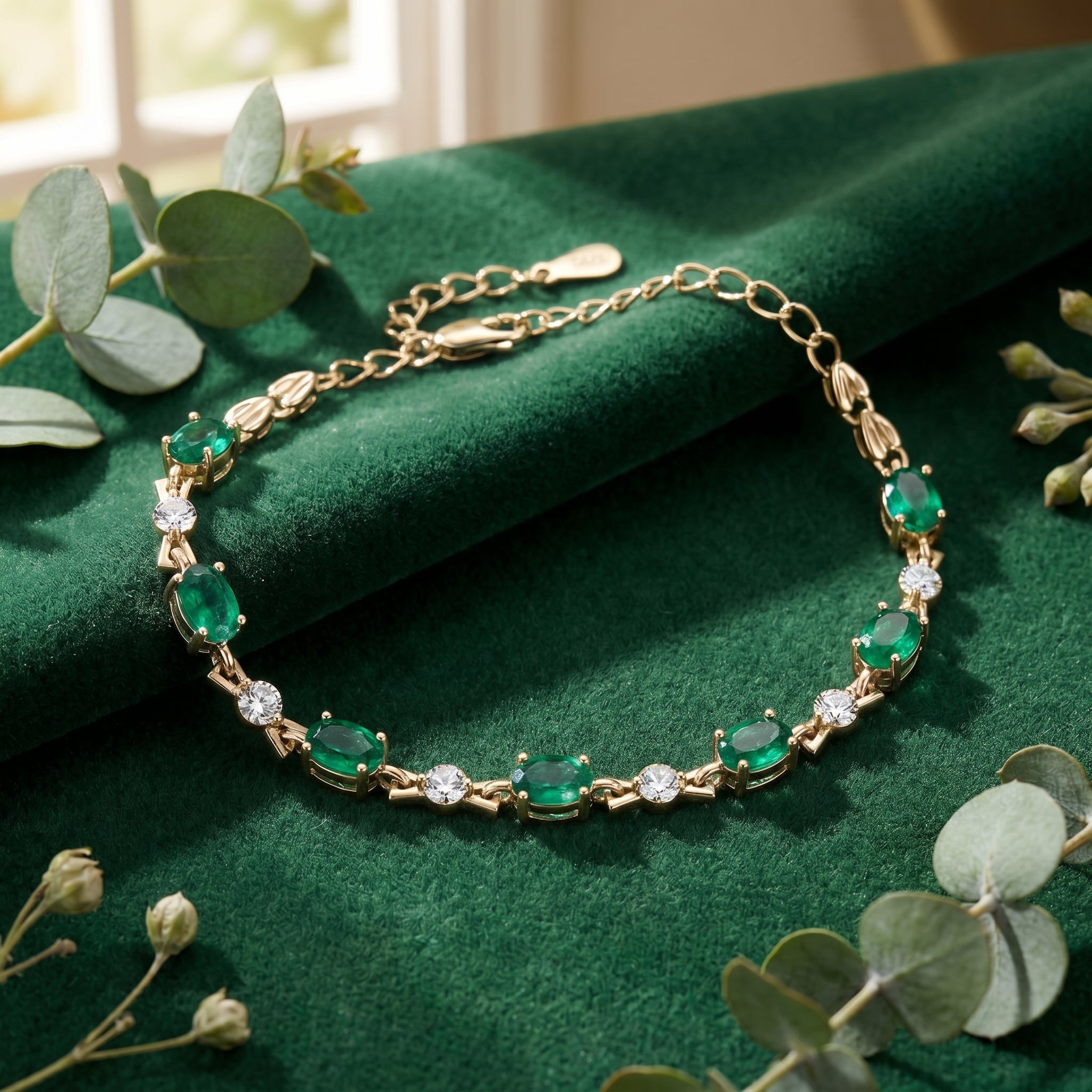 the-lucentia-oval-bracelet-s925-sterling-silver in gold finish