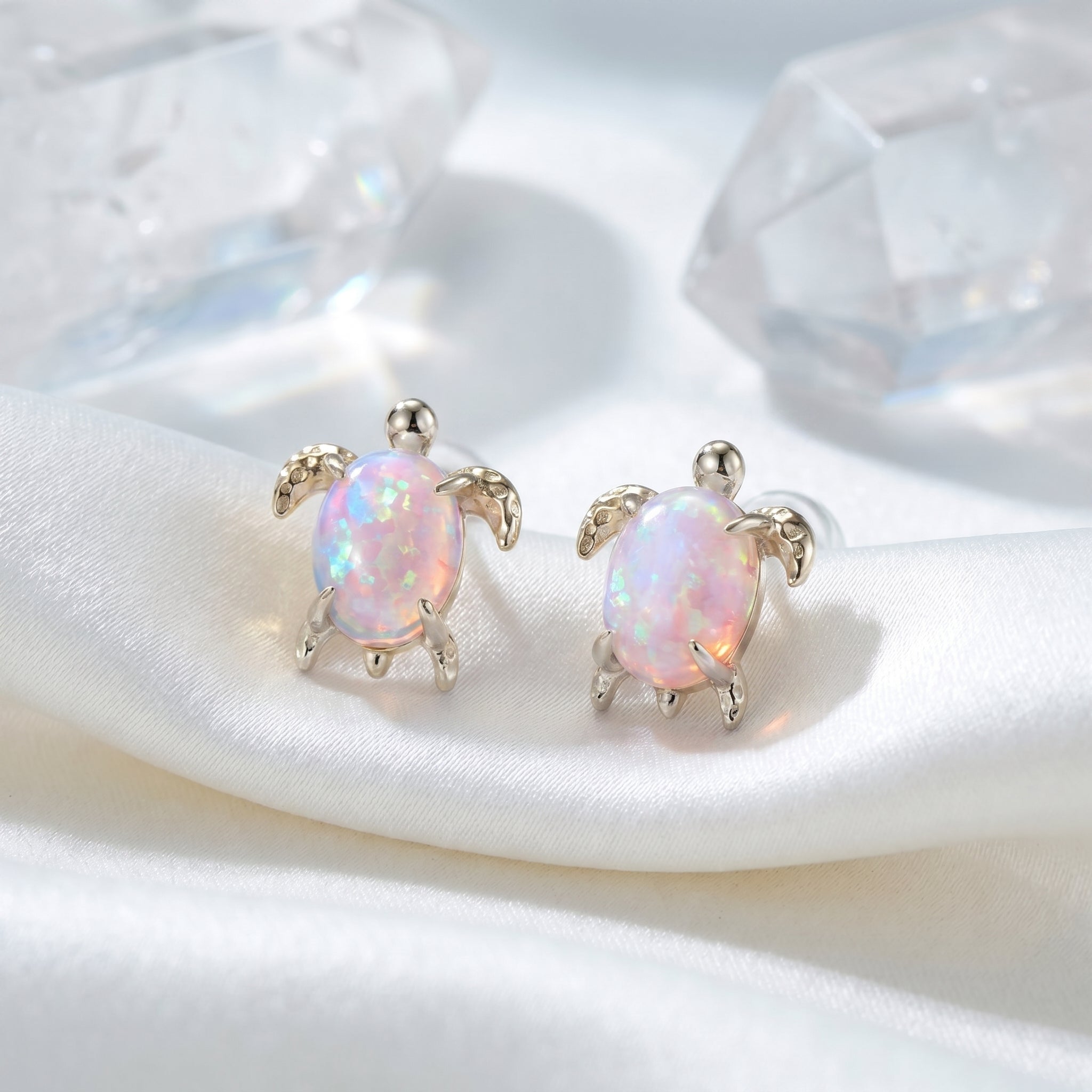 the-lydiana-oval-earrings in silver finish