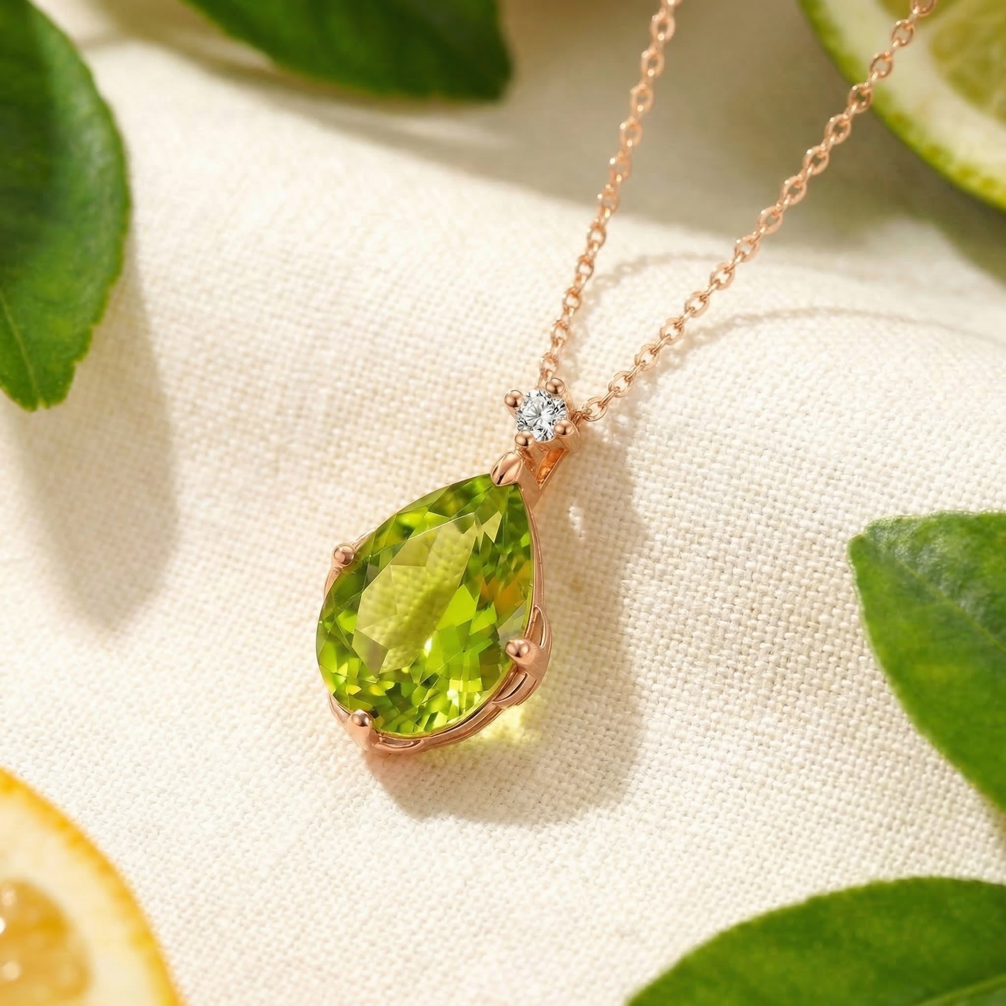 the-peridina-teardrop-18k-gold-vermeil in rose gold finish