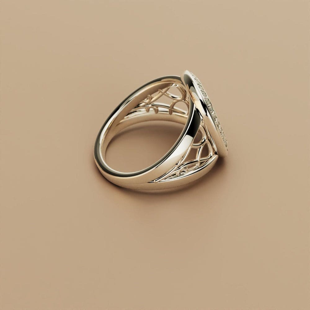 Perlmutt-Traum: Geformter Perlmuttring – S925 Sterling Silber