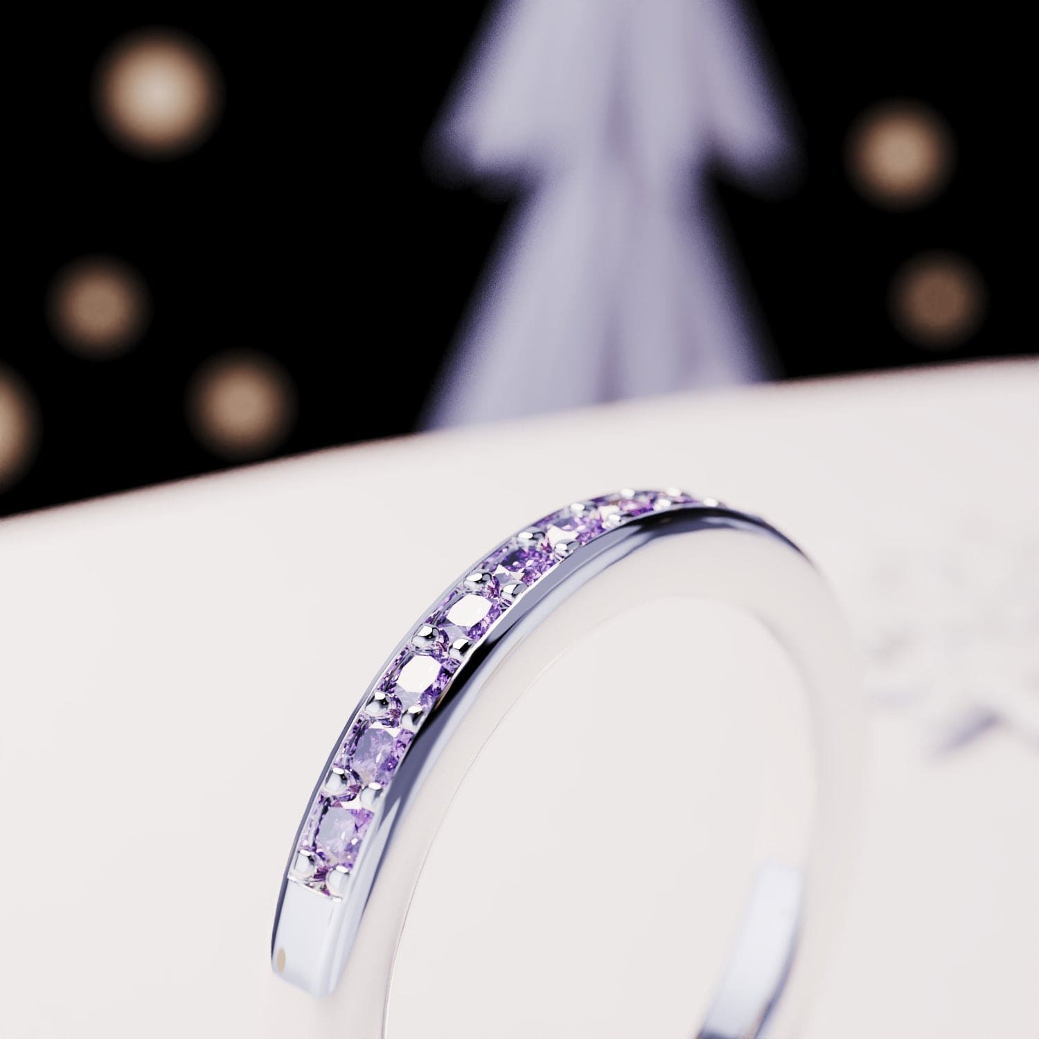 Das Versprechen: Ewigkeits-Amethystring - S925 Sterling Silber